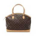Louis Vuitton Brown Coated Canvas Leather Tote Bag (Pre-Owned)