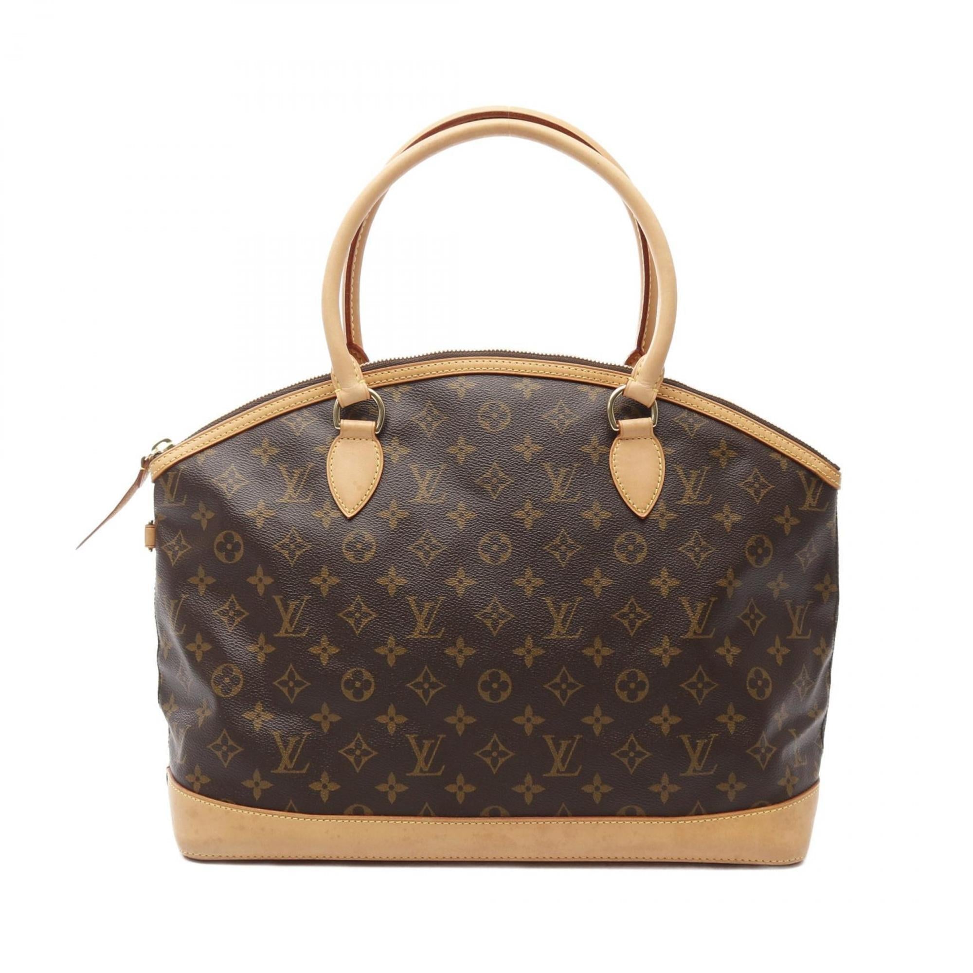 Louis Vuitton Brown Coated Canvas Leather Tote Bag (Pre-Owned)
