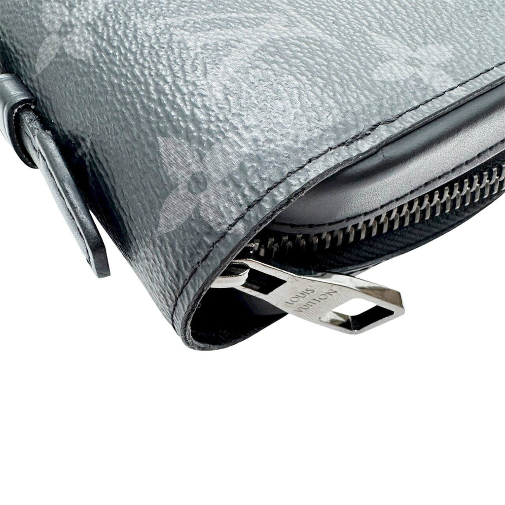 Louis Vuitton Black Gray Monogram Eclipse Monogram Eclipse Long Wallet (Bi-Fold) (Pre-Owned)