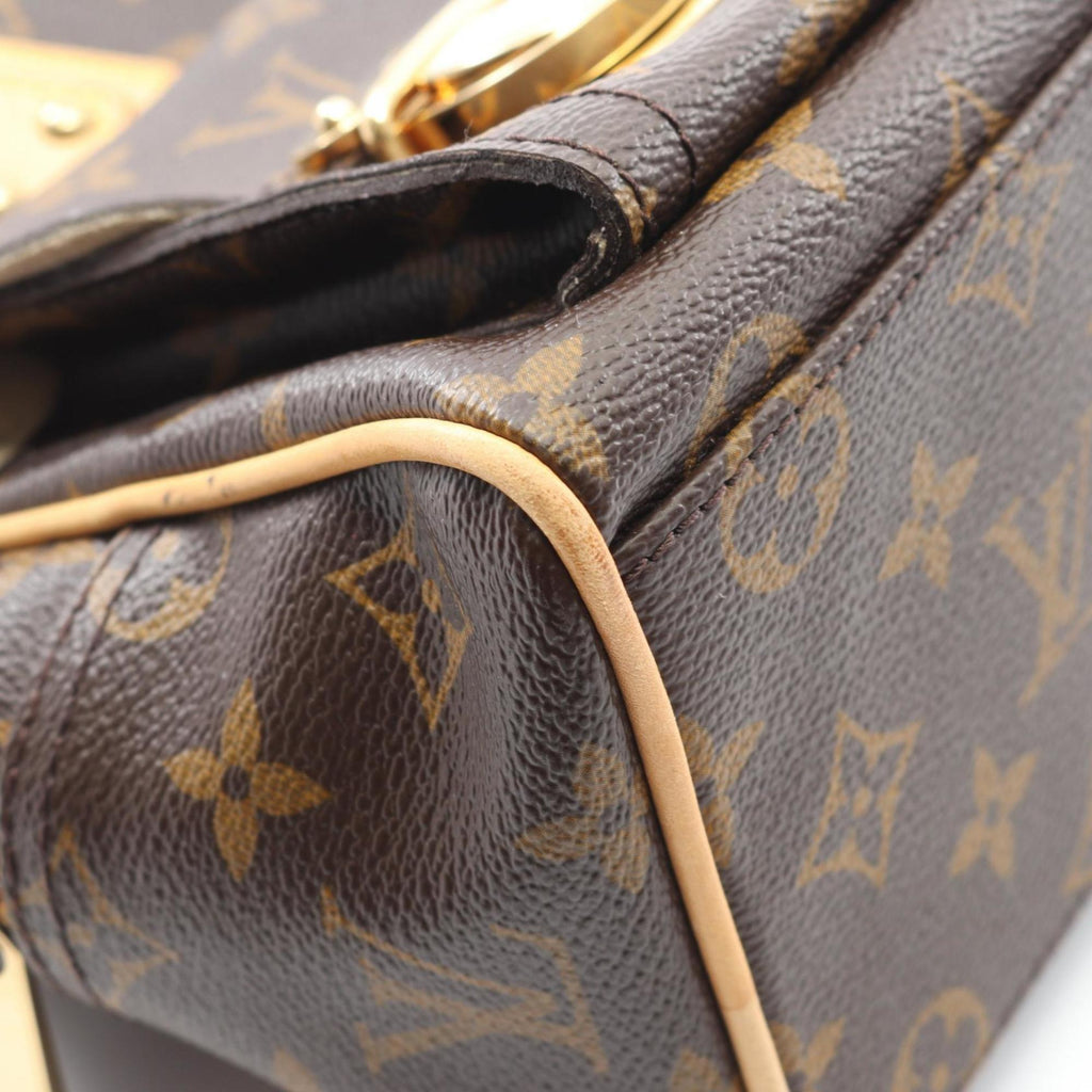 Louis Vuitton Brown Coated Canvas Leather Handbag (Pre-Owned)
