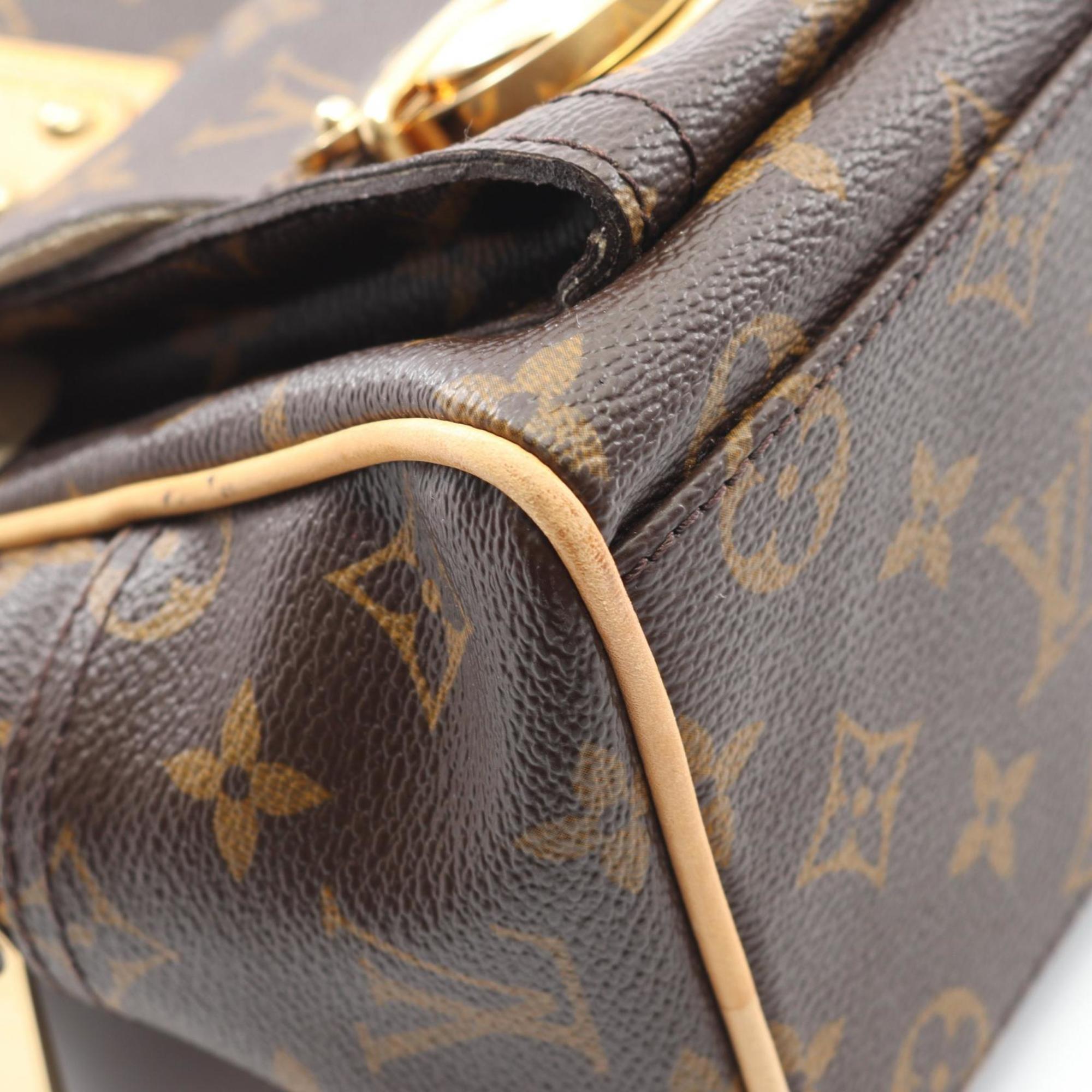 Louis Vuitton Brown Coated Canvas Leather Handbag (Pre-Owned)