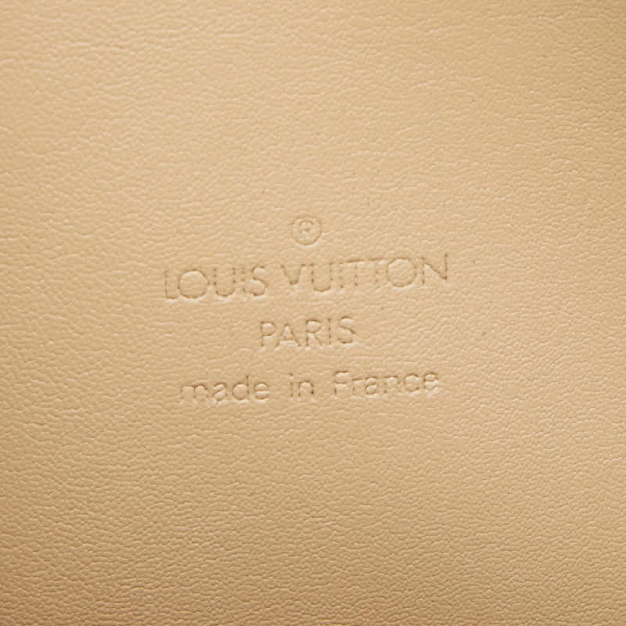 Louis Vuitton Beige Yellow Patent Leather Boston Bag Handbag (Pre-Owned)