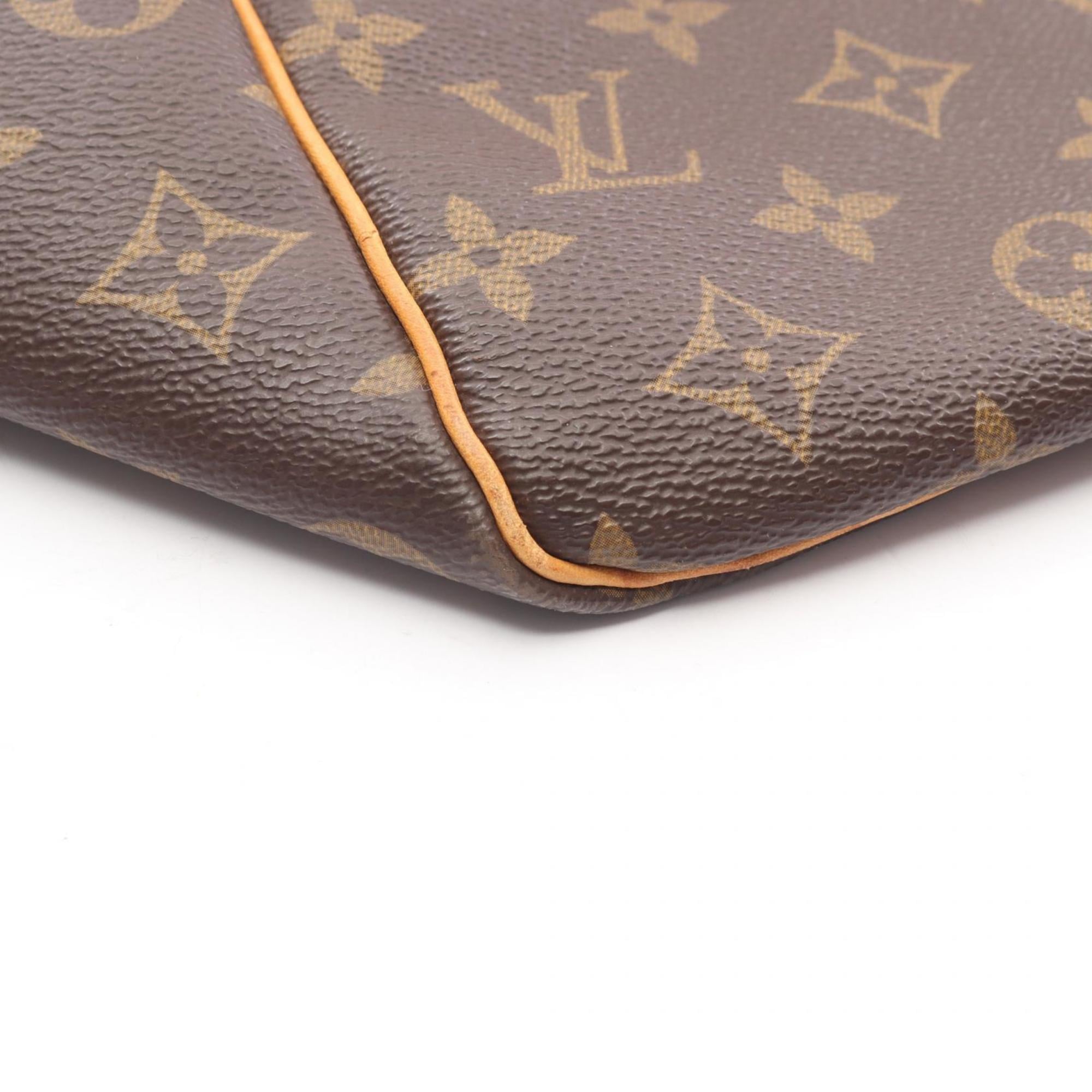 Louis Vuitton Brown Monogram Coated Canvas Leather Boston Bag (Pre-Owned)