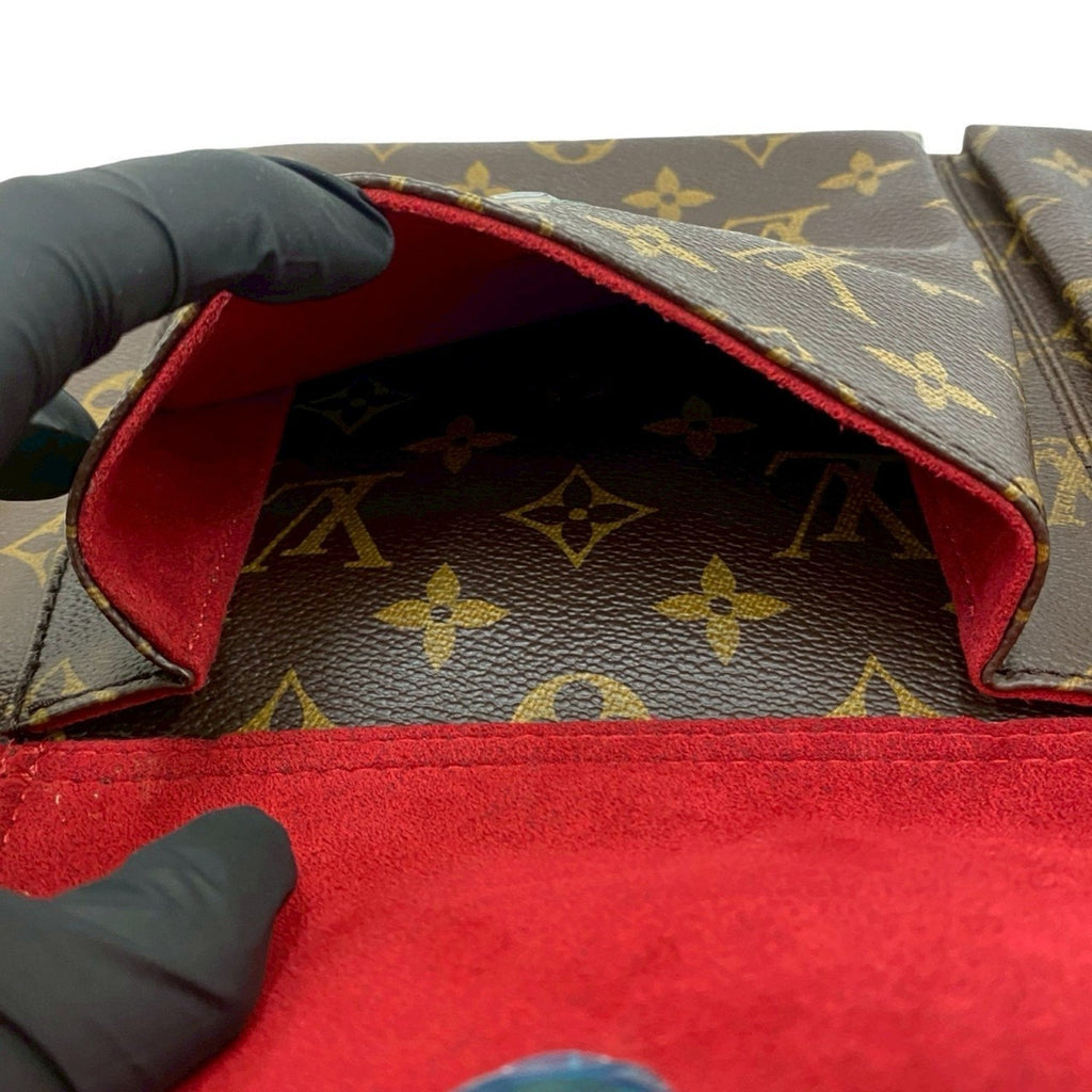 Louis Vuitton Brown Leather Pvc Handbag Tote Bag (Pre-Owned)