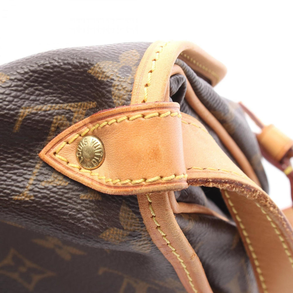 Louis Vuitton Brown Coated Canvas Leather Shoulder Bag (Pre-Owned)