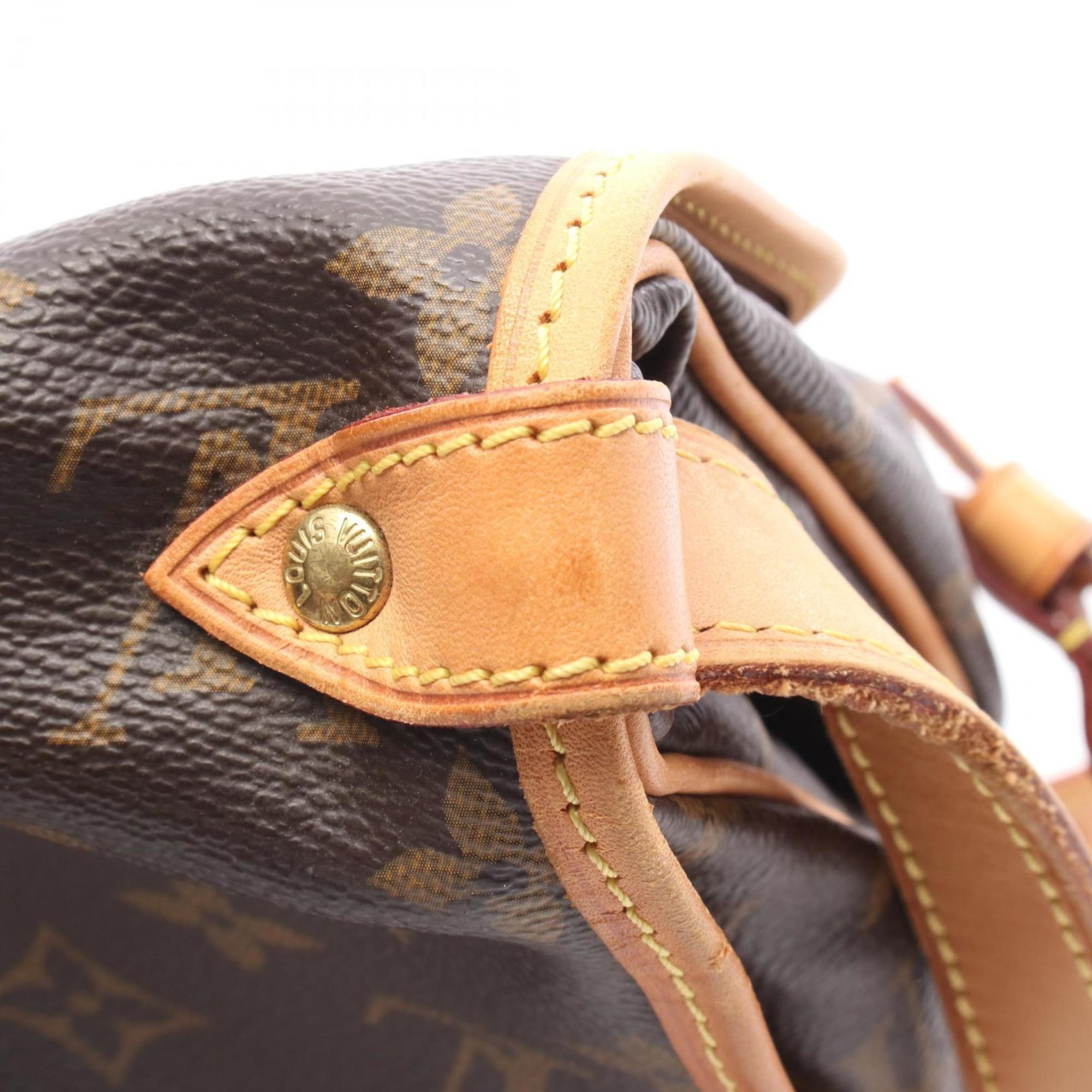 Louis Vuitton Brown Coated Canvas Leather Shoulder Bag (Pre-Owned)