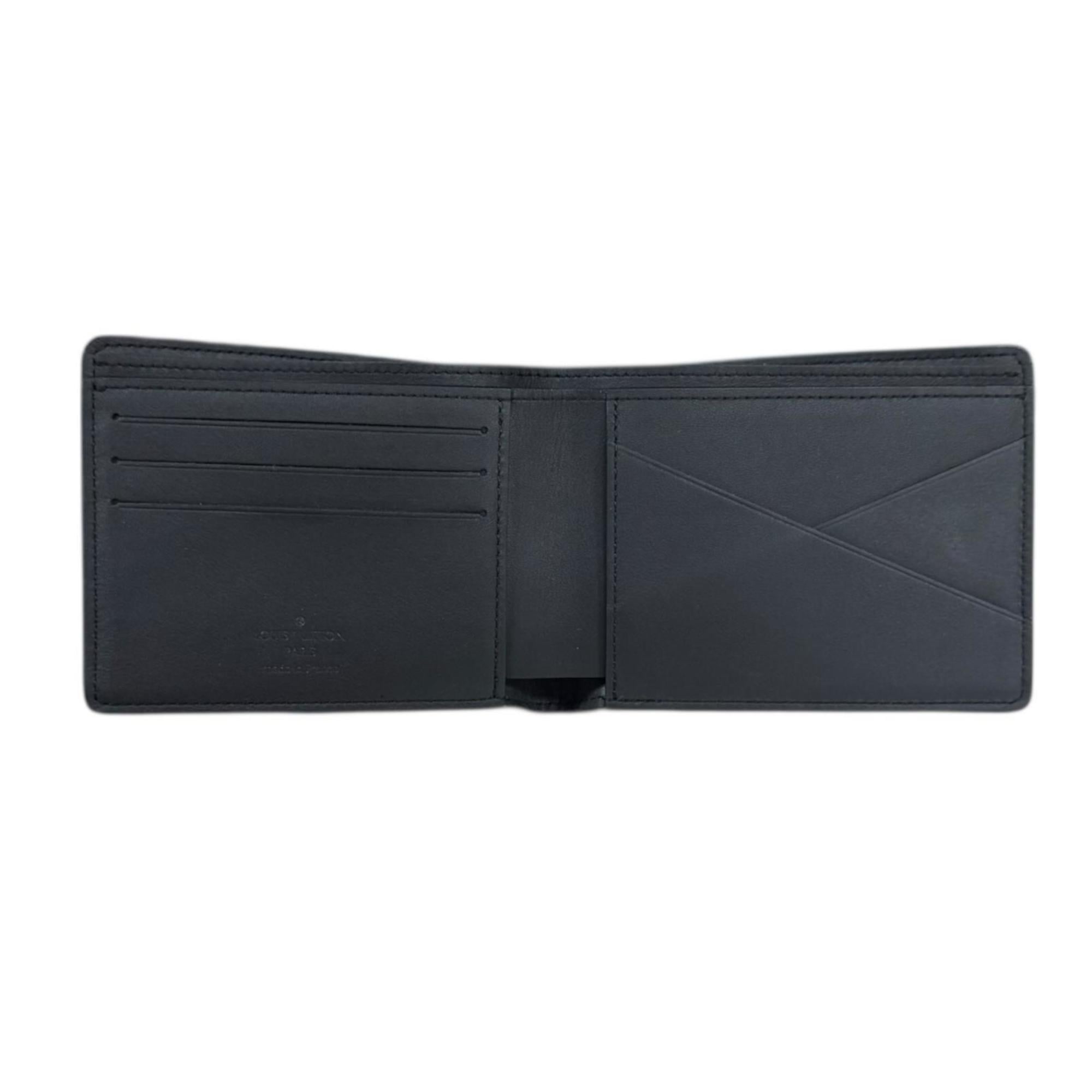 Louis Vuitton Black Leather Wallet (Bi-Fold) (Pre-Owned)