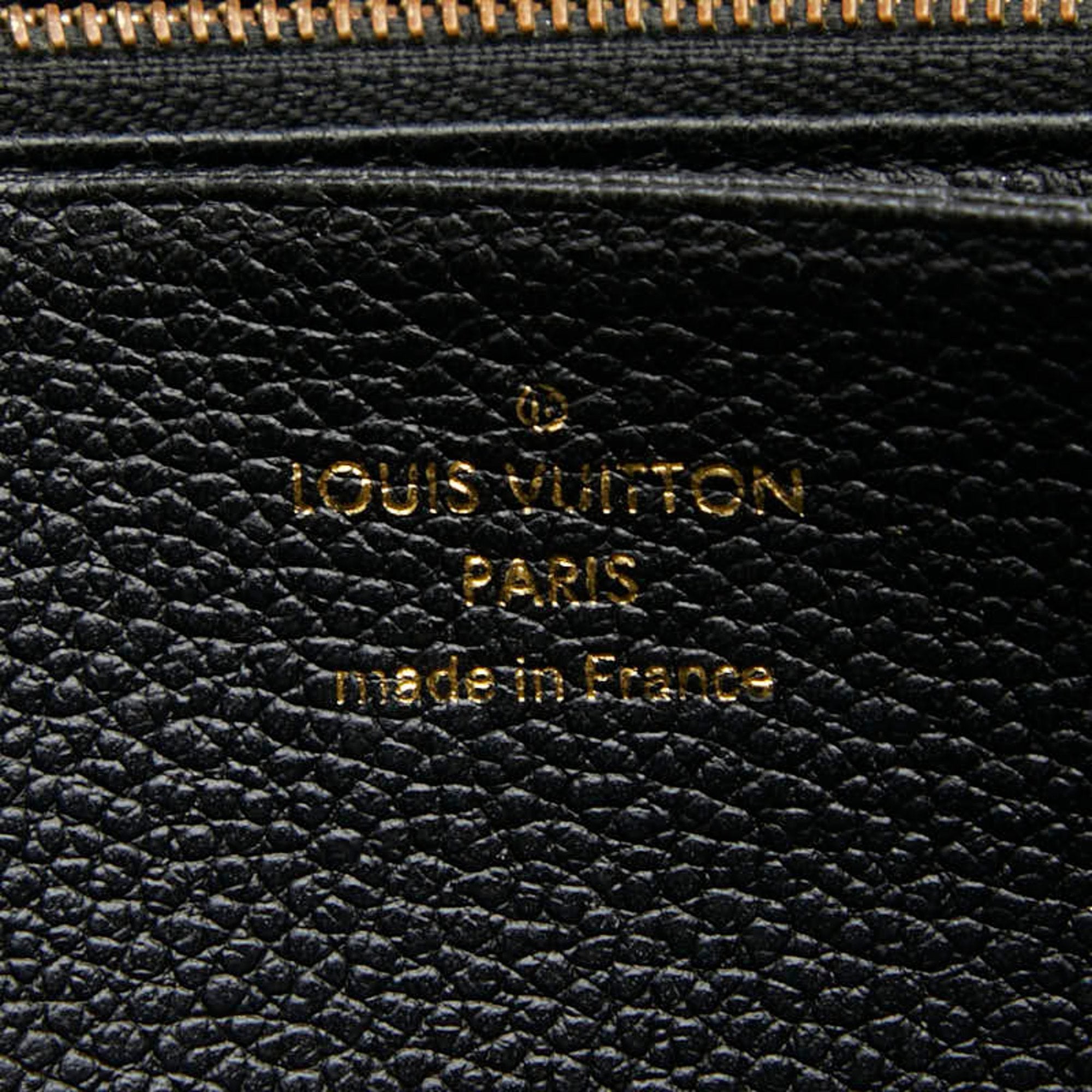 Louis Vuitton Black Noir Leather Long Wallet (Bi-Fold) (Pre-Owned)
