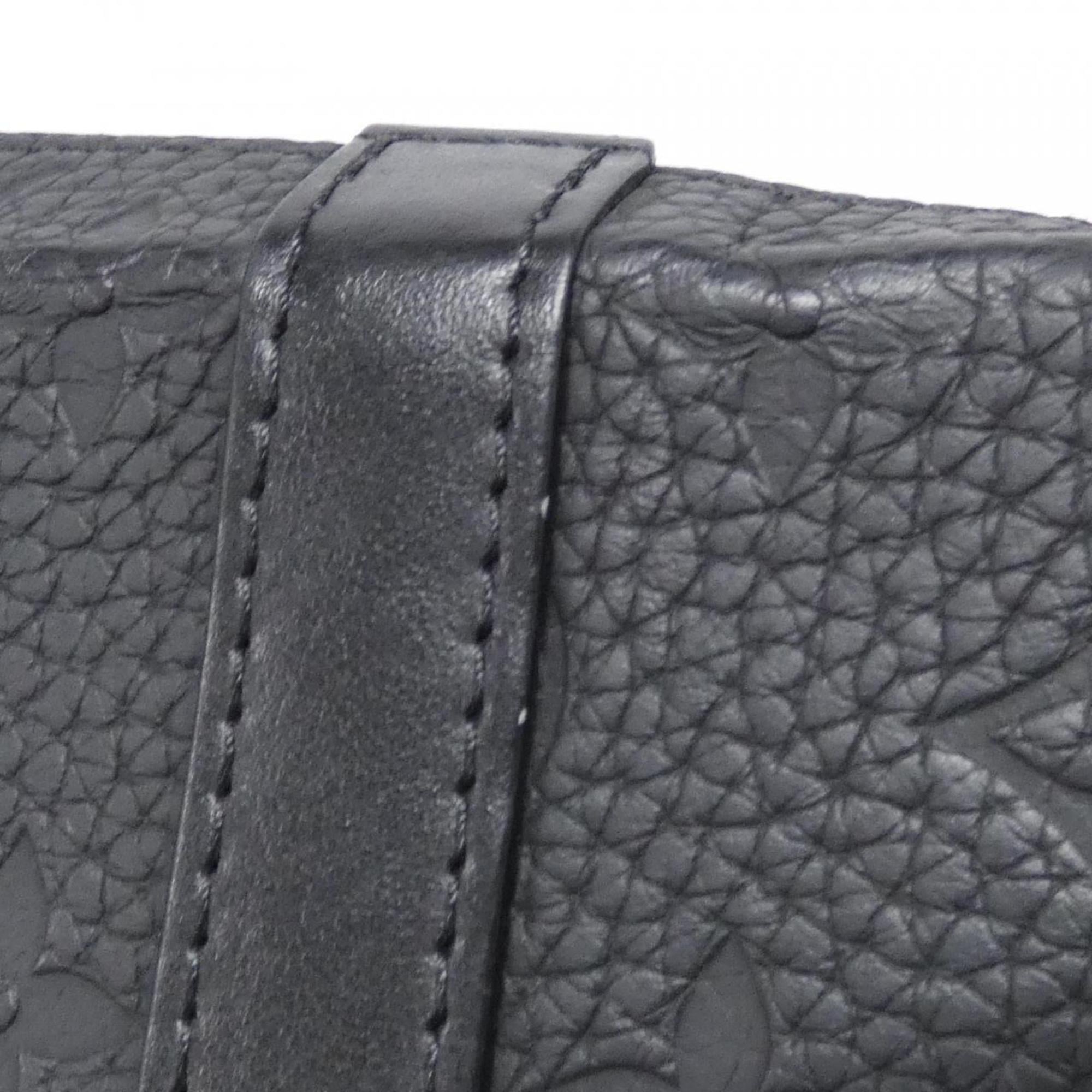 Louis Vuitton Black Leather Shoulder Bag (Pre-Owned)