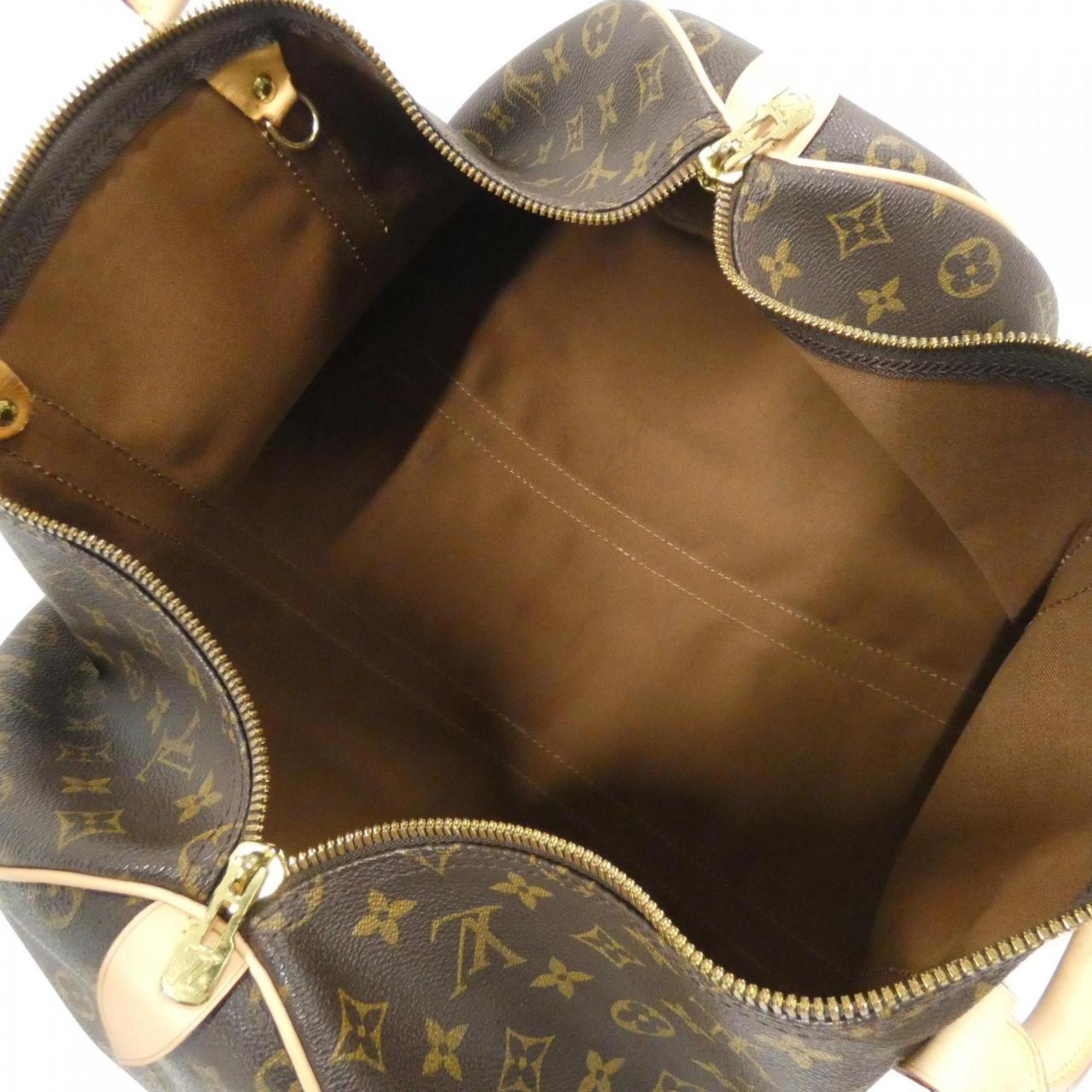 Louis Vuitton Brown Coated Canvas Boston Bag (Pre-Owned)