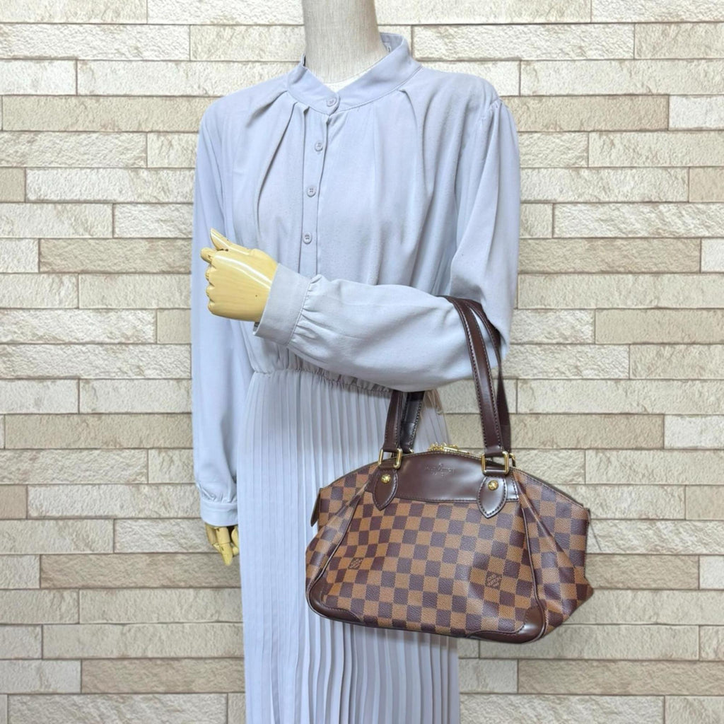 Louis Vuitton Brown Damier Canvas Handbag (Pre-Owned)
