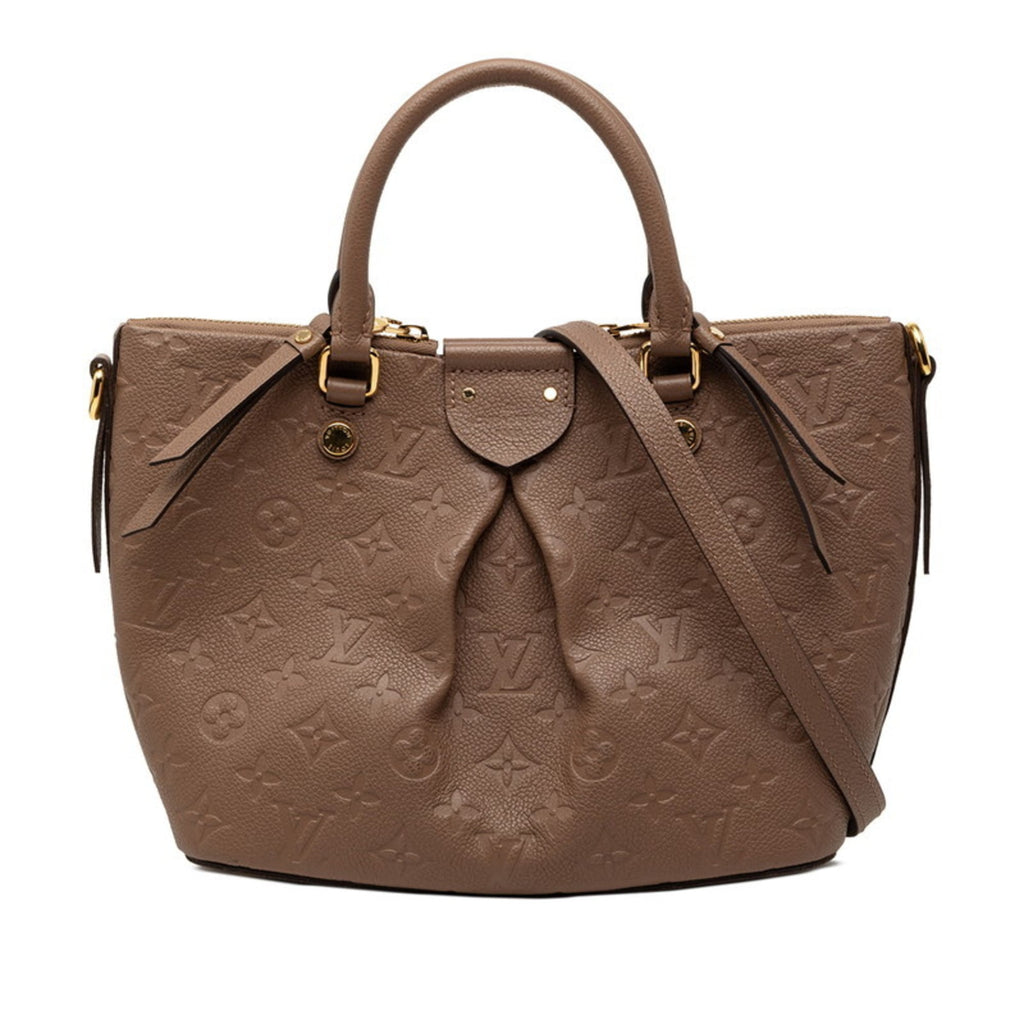 Louis Vuitton Taupe Leather Handbag Shoulder Bag (Pre-Owned)