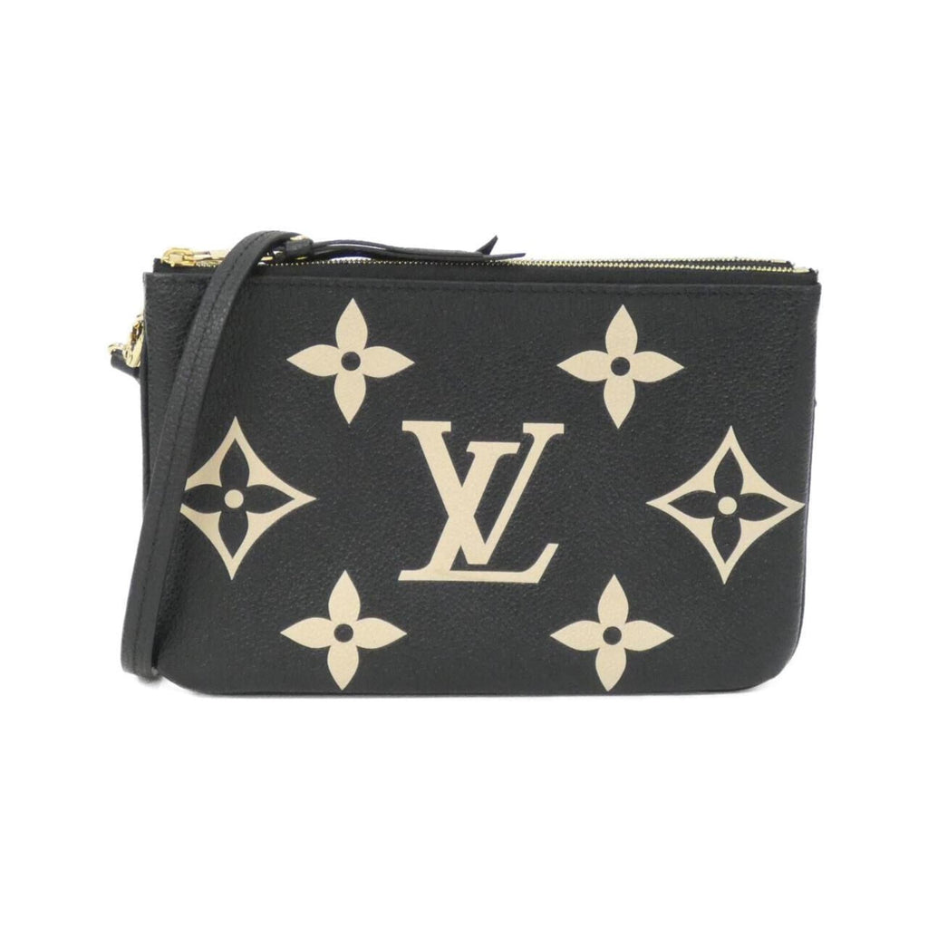 Louis Vuitton Beige Black Leather Pochette Shoulder Bag (Pre-Owned)