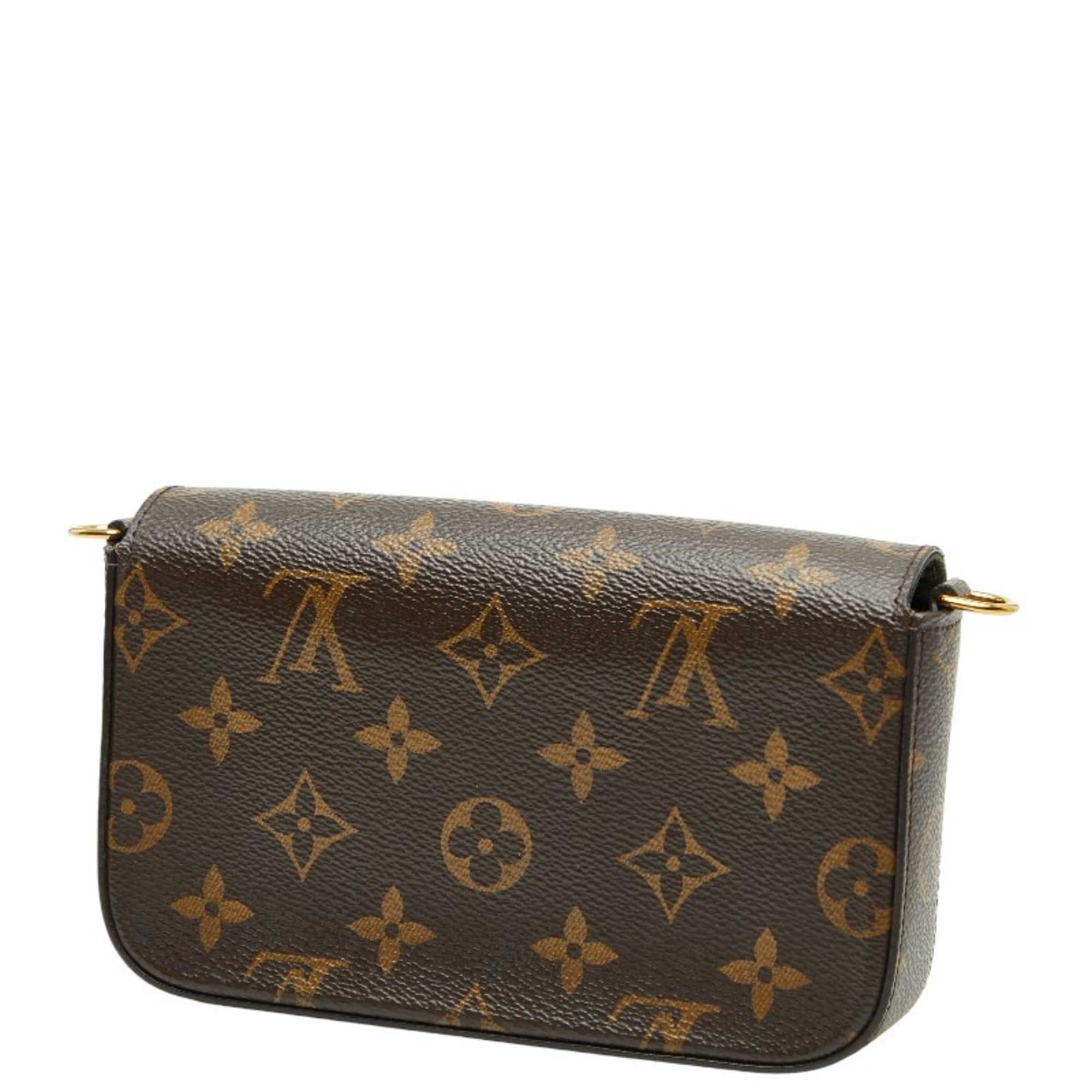 Louis Vuitton Brown Pvc Leather Pochette Pouch Shoulder Bag (Pre-Owned)