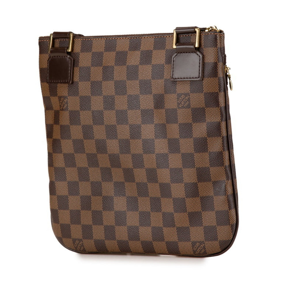 Louis Vuitton Damier Brown Damier Canvas Pvc Leather Pochette Shoulder Bag (Pre-Owned)