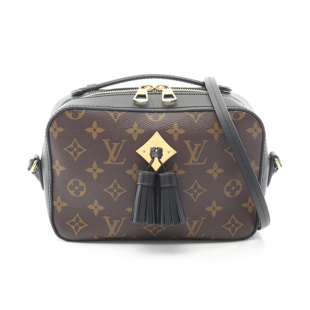 Louis Vuitton Black Brown Noir Coated Canvas Leather Shoulder Bag (Pre-Owned)