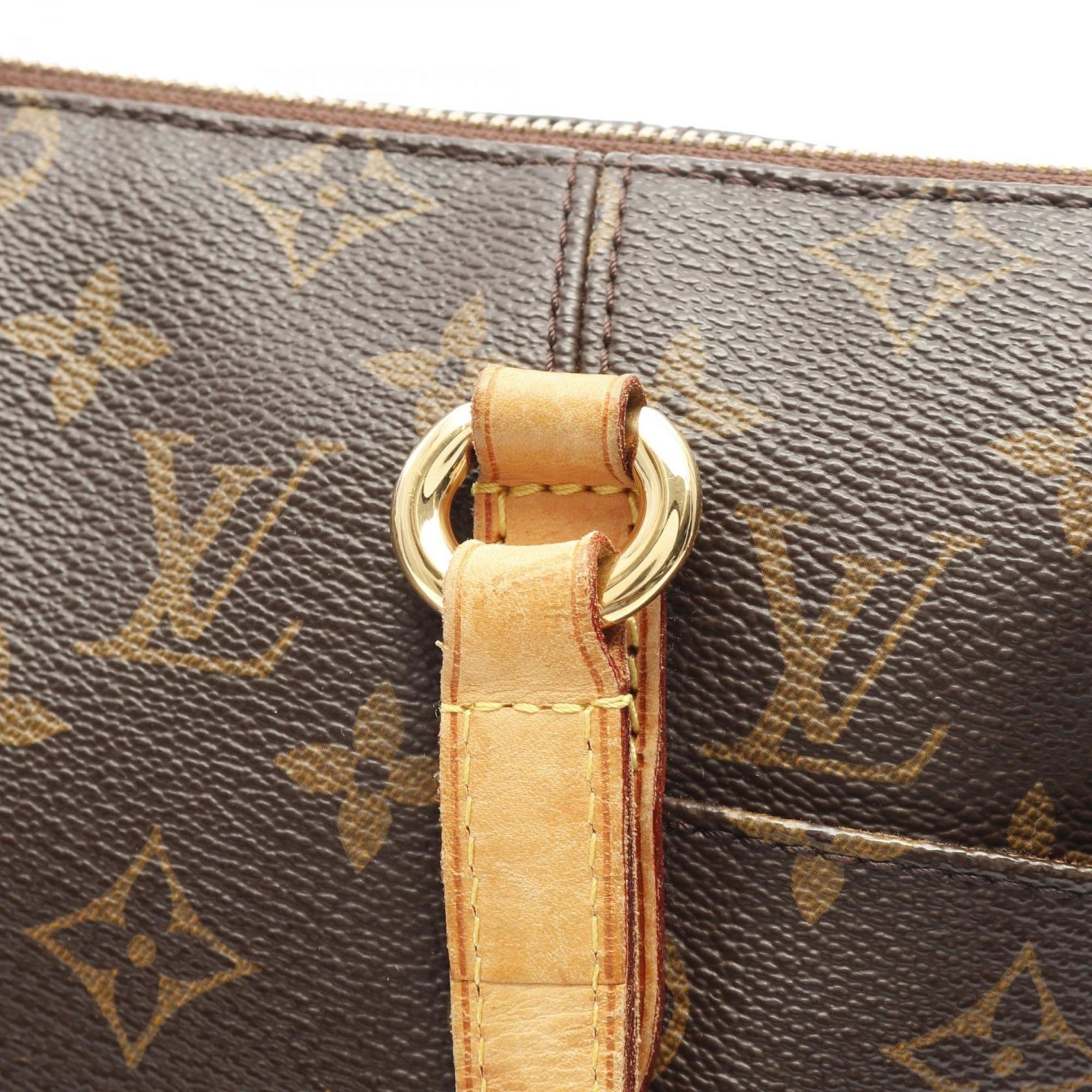 Louis Vuitton Brown Monogram Pvc Coated Canvas Leather Tote Bag (Pre-Owned)