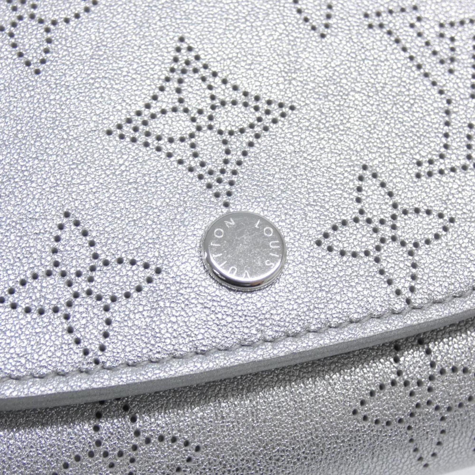 Louis Vuitton Mahina Silver Mahina Leather Wallet (Bi-Fold) (Pre-Owned)