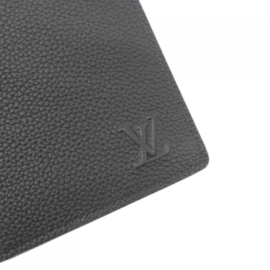 Louis Vuitton Black Leather Long Wallet (Bi-Fold) (Pre-Owned)