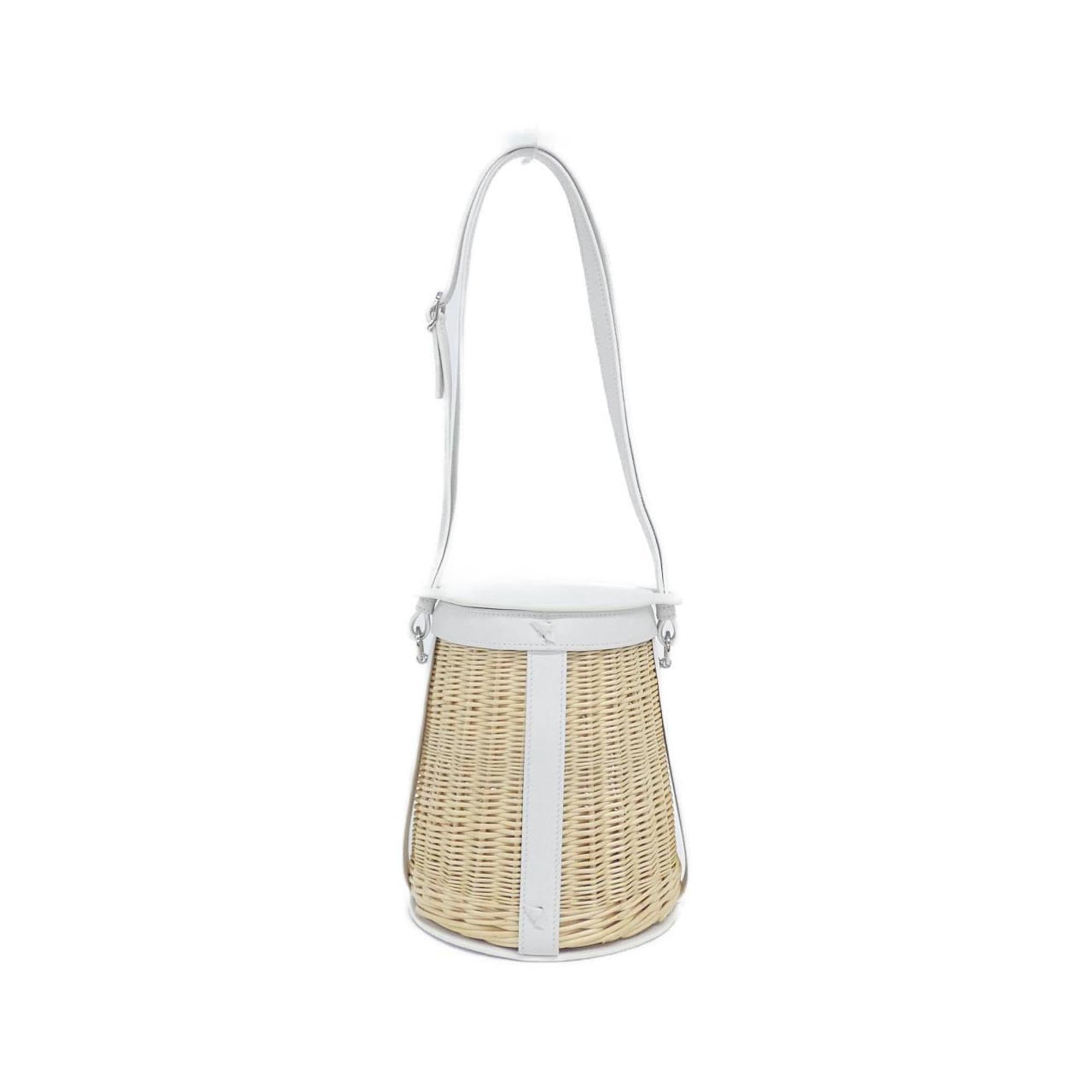 Picnic Farming Bag Wicker and Leather