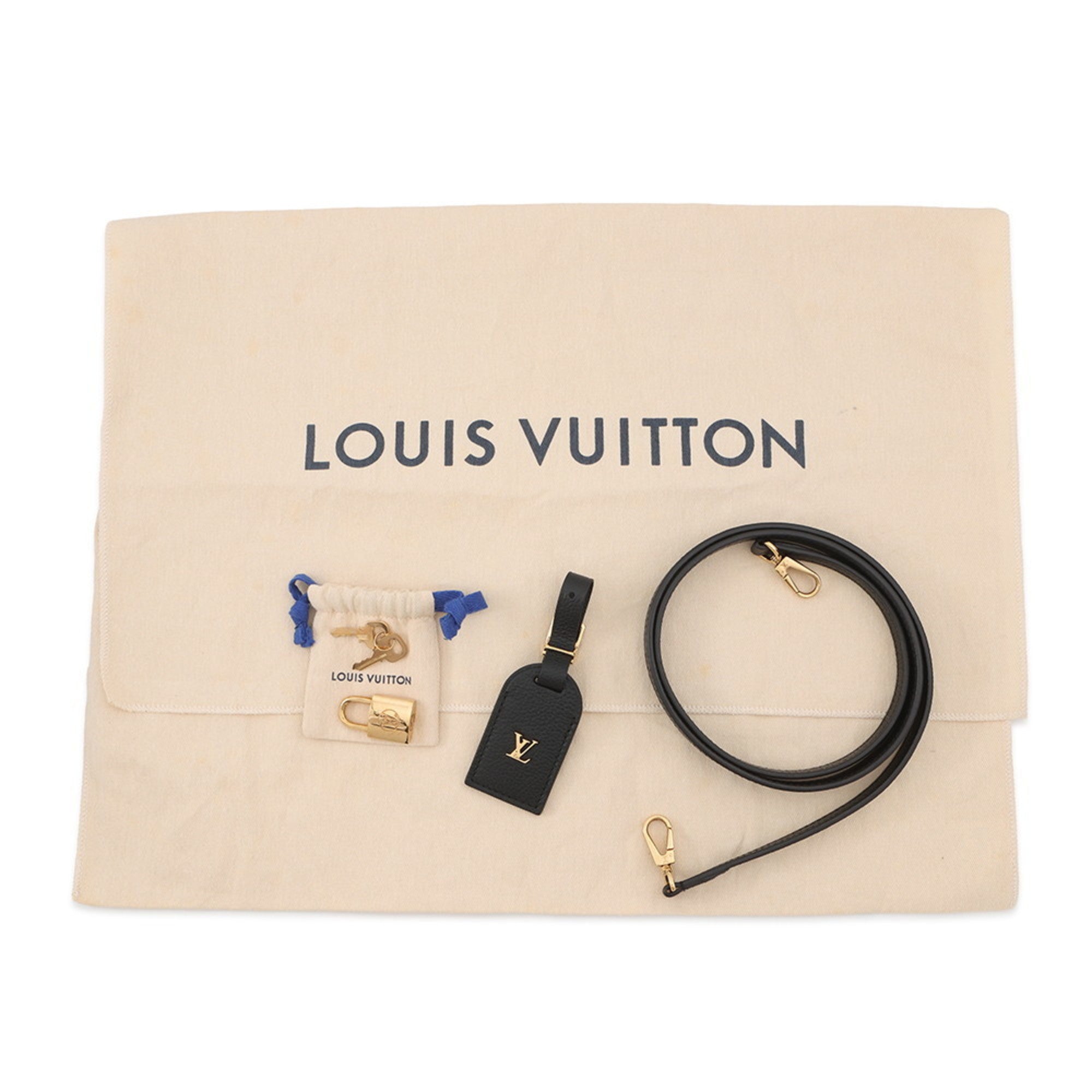 Louis Vuitton Noir Rouge Leather Handbag Shoulder Bag (Pre-Owned)