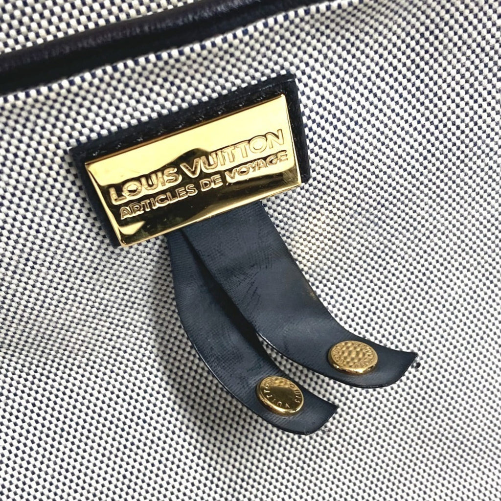 Louis Vuitton Black Galle Yellow Leather Canvas Boston Bag Shoulder Bag Tote Bag (Pre-Owned)