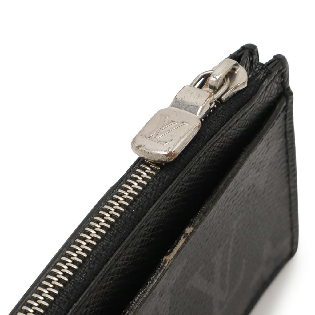 Louis Vuitton Monogram Eclipse Noir Monogram Eclipse Pvc Taiga Leather Leather Coin Purse/Coin Case (Pre-Owned)