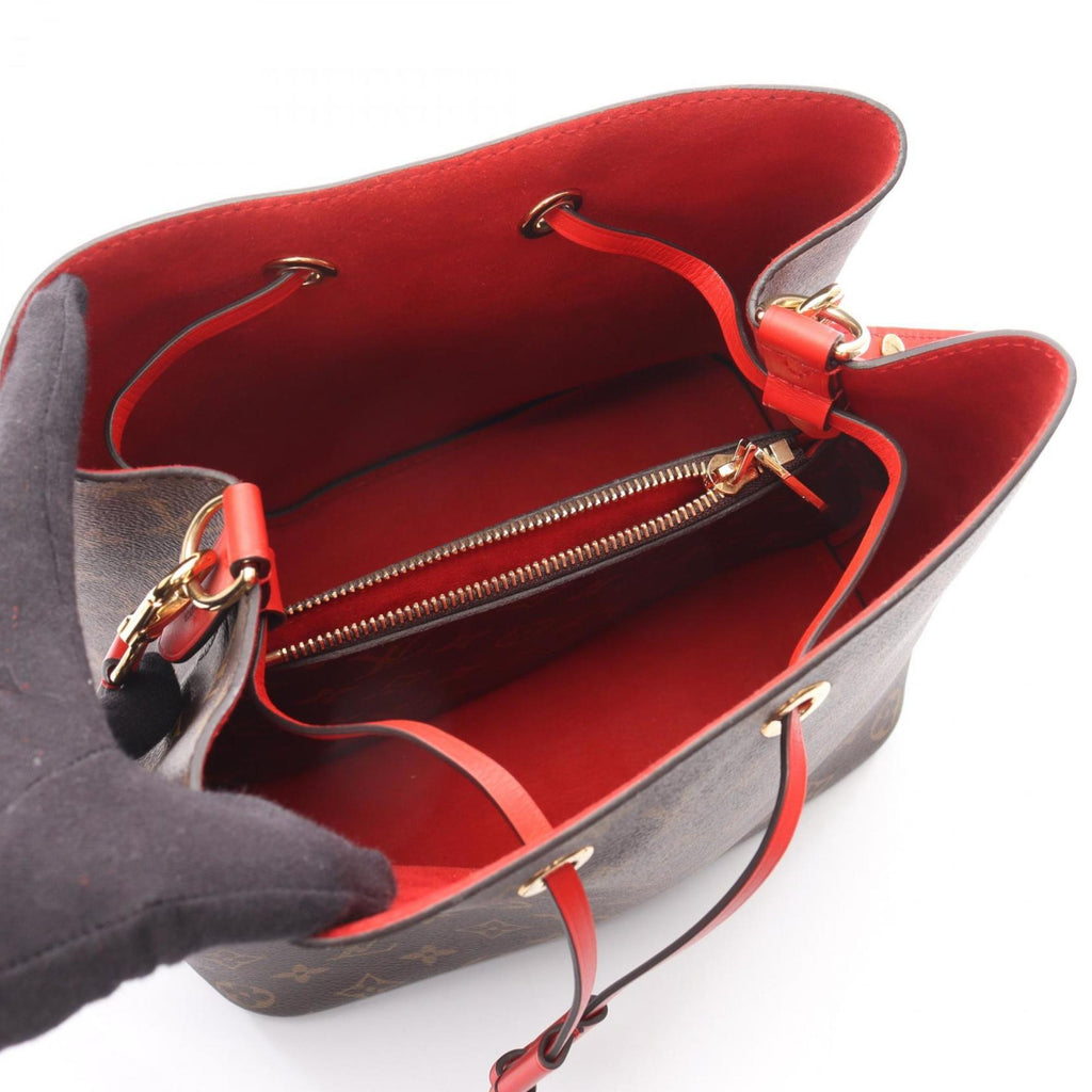 Louis Vuitton Brown Coquelicots Monogram Red Color Coated Canvas Leather Shoulder Bag (Pre-Owned)