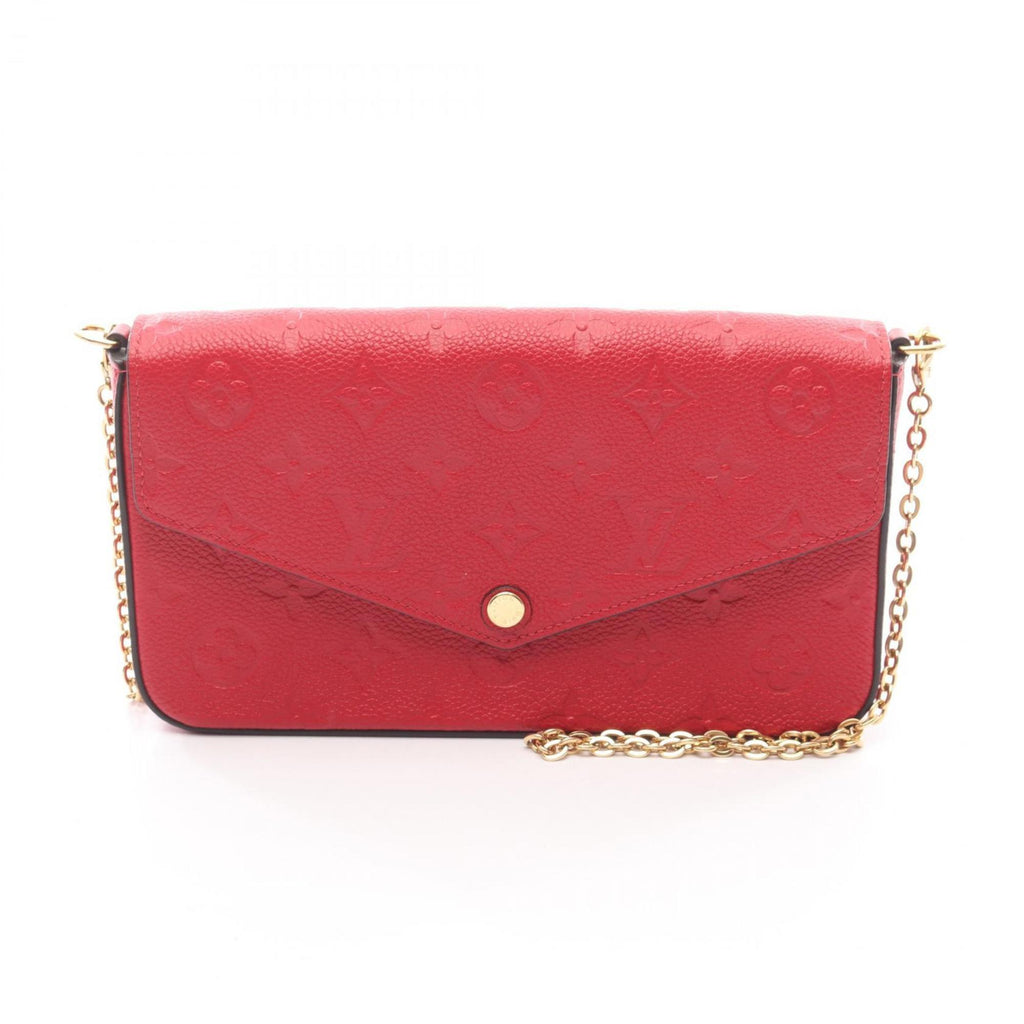 Louis Vuitton Red Color Sacrlet Monogram Empreinte Pochette Shoulder Bag (Pre-Owned)