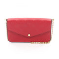 Louis Vuitton Red Color Sacrlet Monogram Empreinte Pochette Shoulder Bag (Pre-Owned)