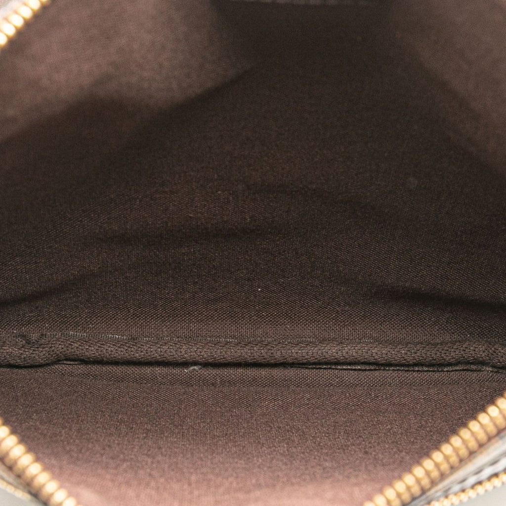 Louis Vuitton Damier Brown Damier Canvas Pvc Leather Pochette Shoulder Bag (Pre-Owned)