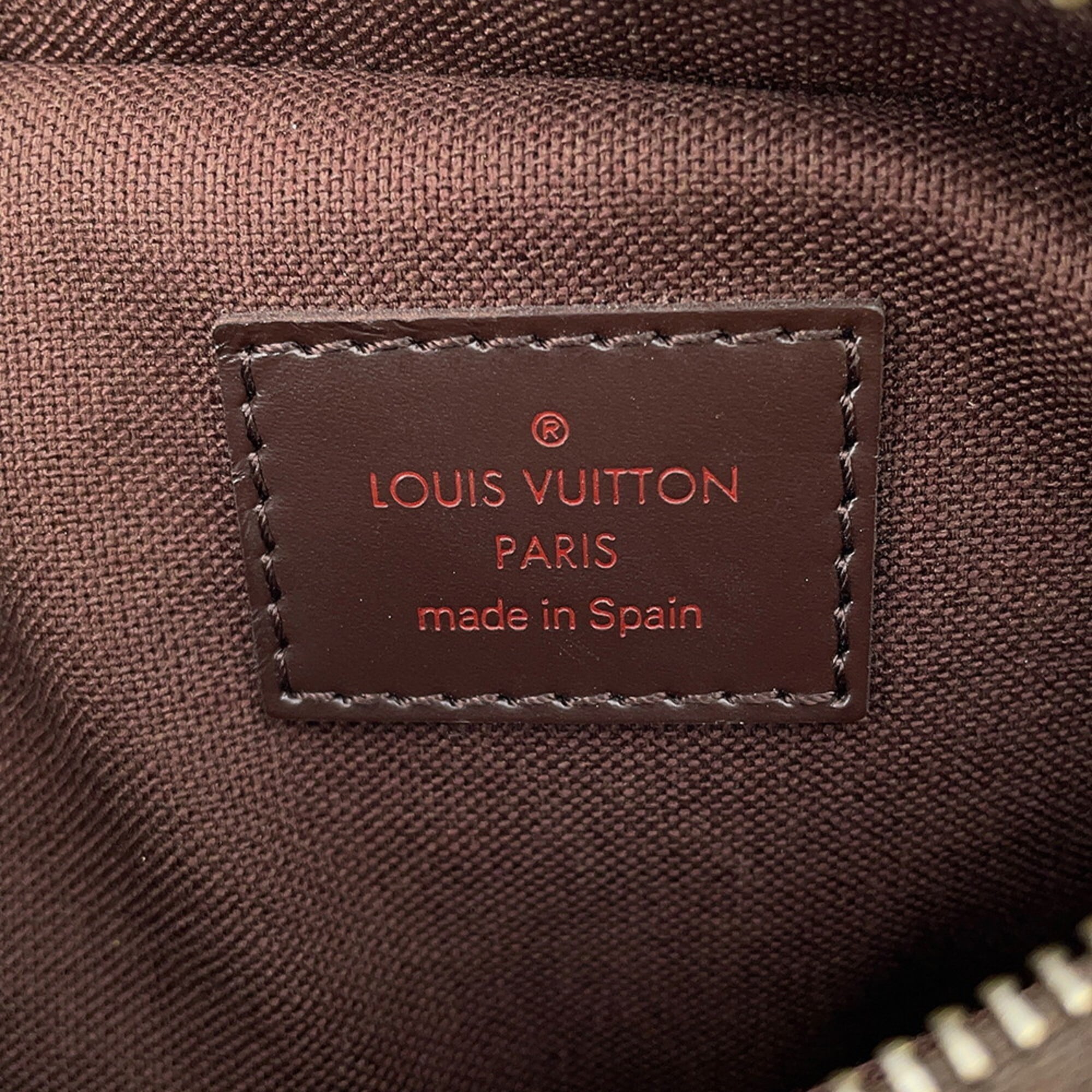 Louis Vuitton Damier Brown Damier Canvas Ebene Red Color Shoulder Bag Sling Bag (Pre-Owned)
