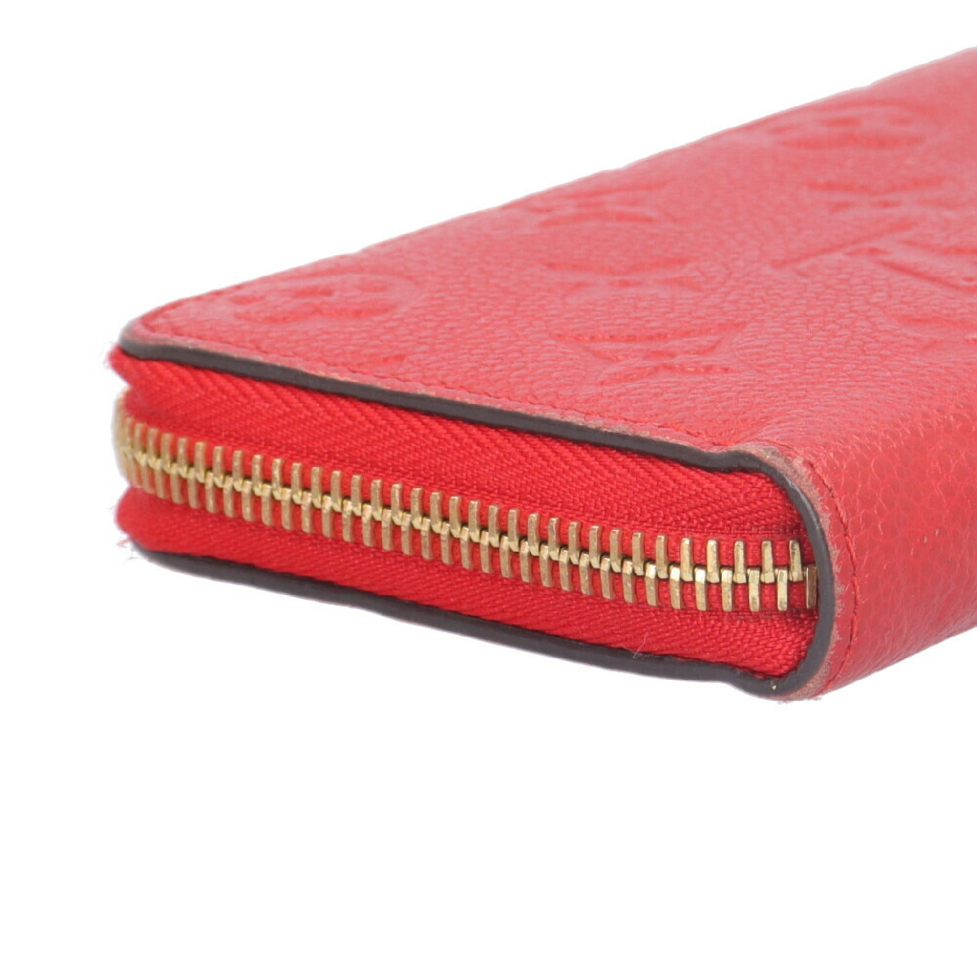 Louis Vuitton Monogram Empreinte Red Color Monogram Empreinte Long Wallet (Bi-Fold) (Pre-Owned)