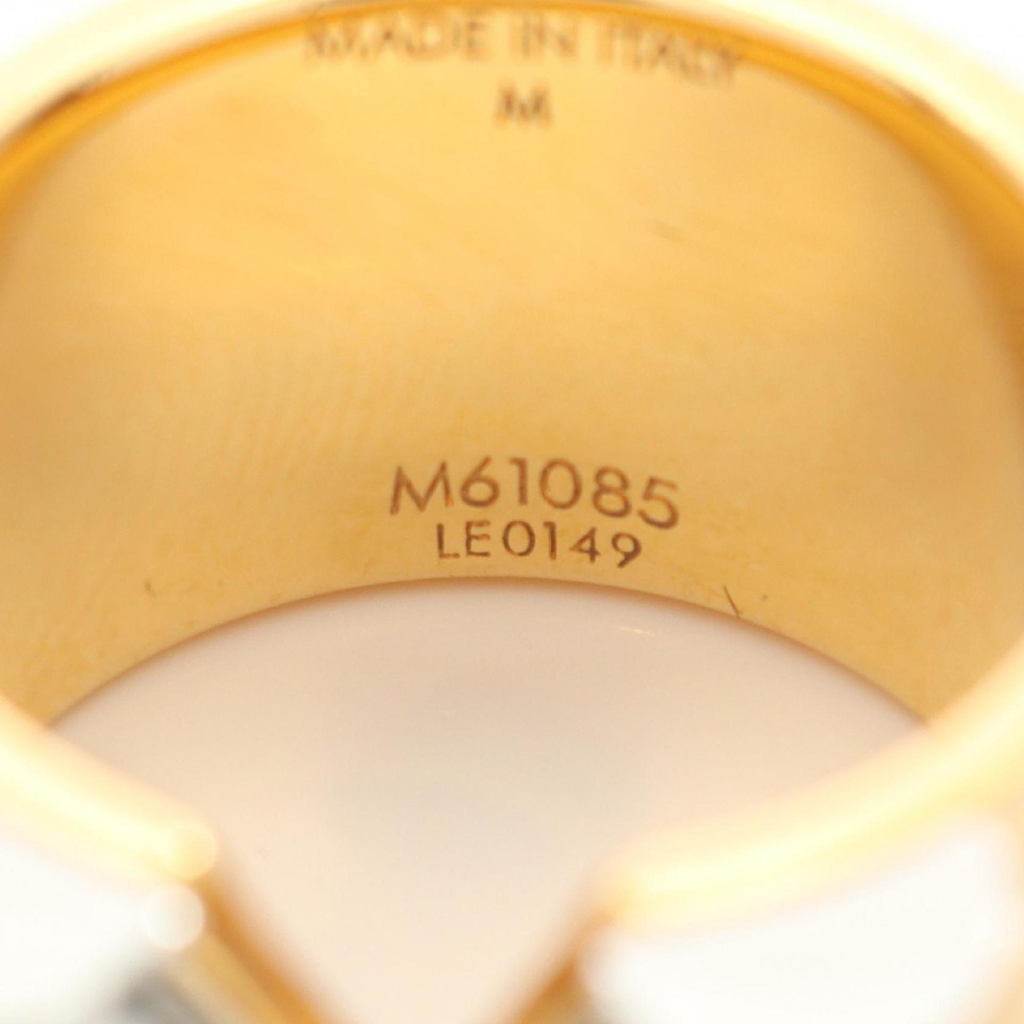 Louis Vuitton Gold Silver Gold Plating Stainless Steel Band Ring (Pre-Owned)