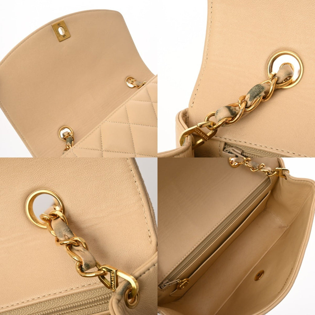 Vintage Diana Flap Bag Quilted Lambskin Small