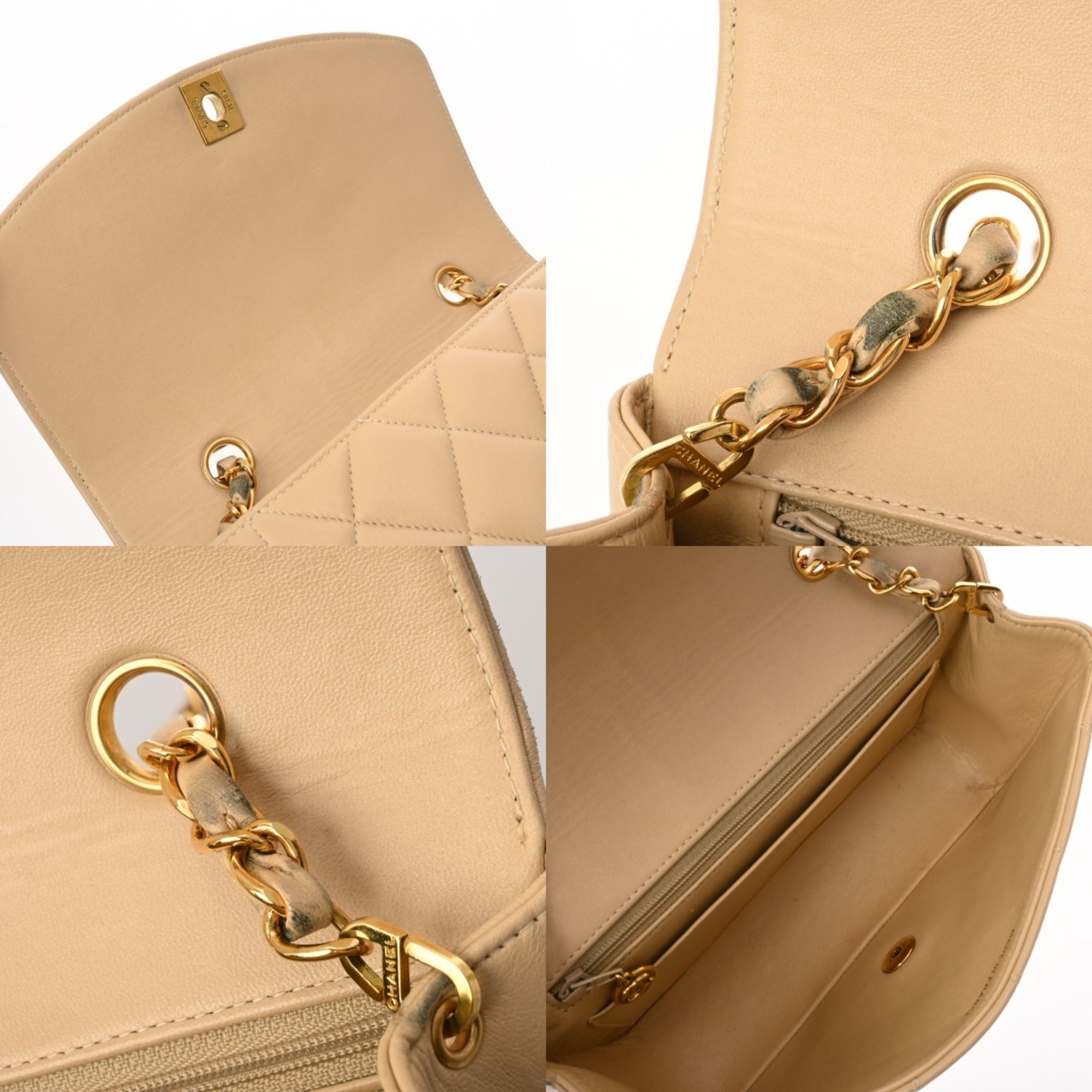 Vintage Diana Flap Bag Quilted Lambskin Small