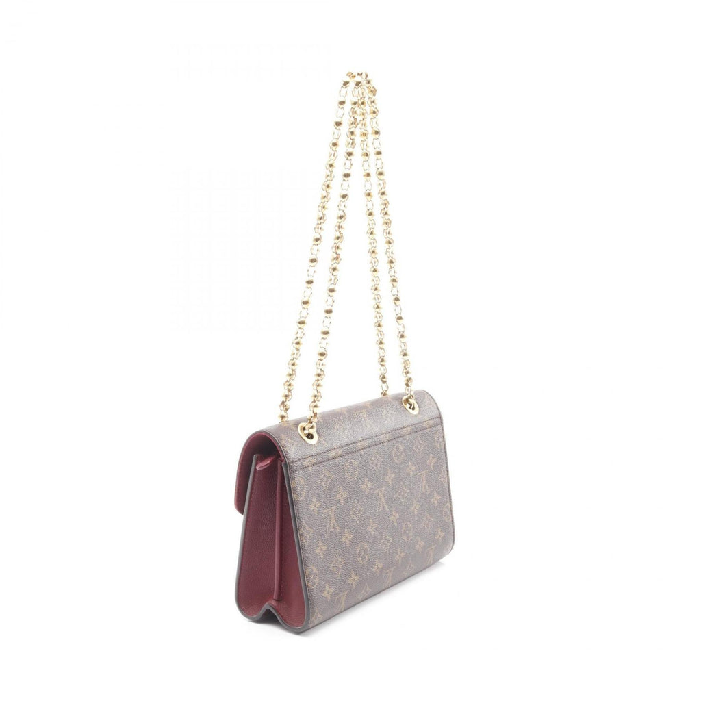 Louis Vuitton Bordeaux Brown Monogram Coated Canvas Leather Shoulder Bag (Pre-Owned)
