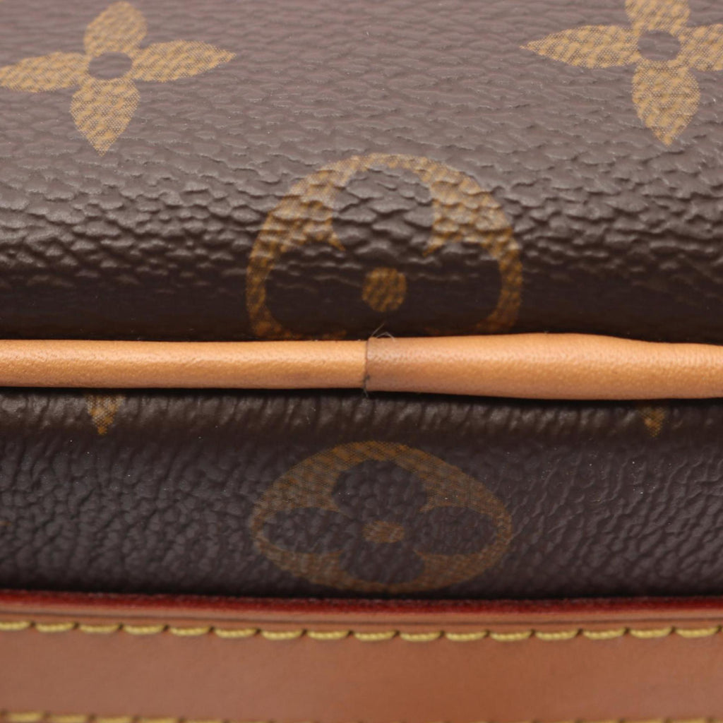 Louis Vuitton Brown Coated Canvas Leather Shoulder Bag (Pre-Owned)