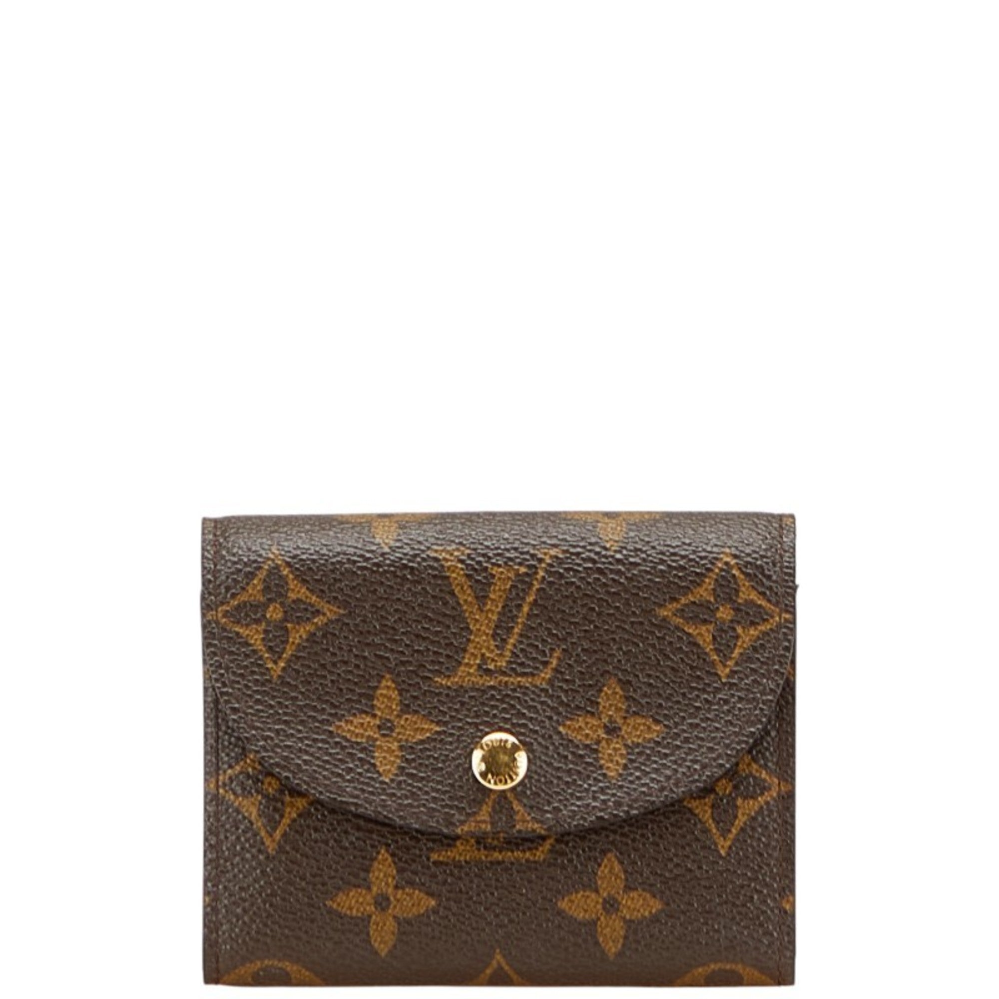 Louis Vuitton Monogram Brown Pvc Leather Wallet (Tri-Fold) (Pre-Owned)