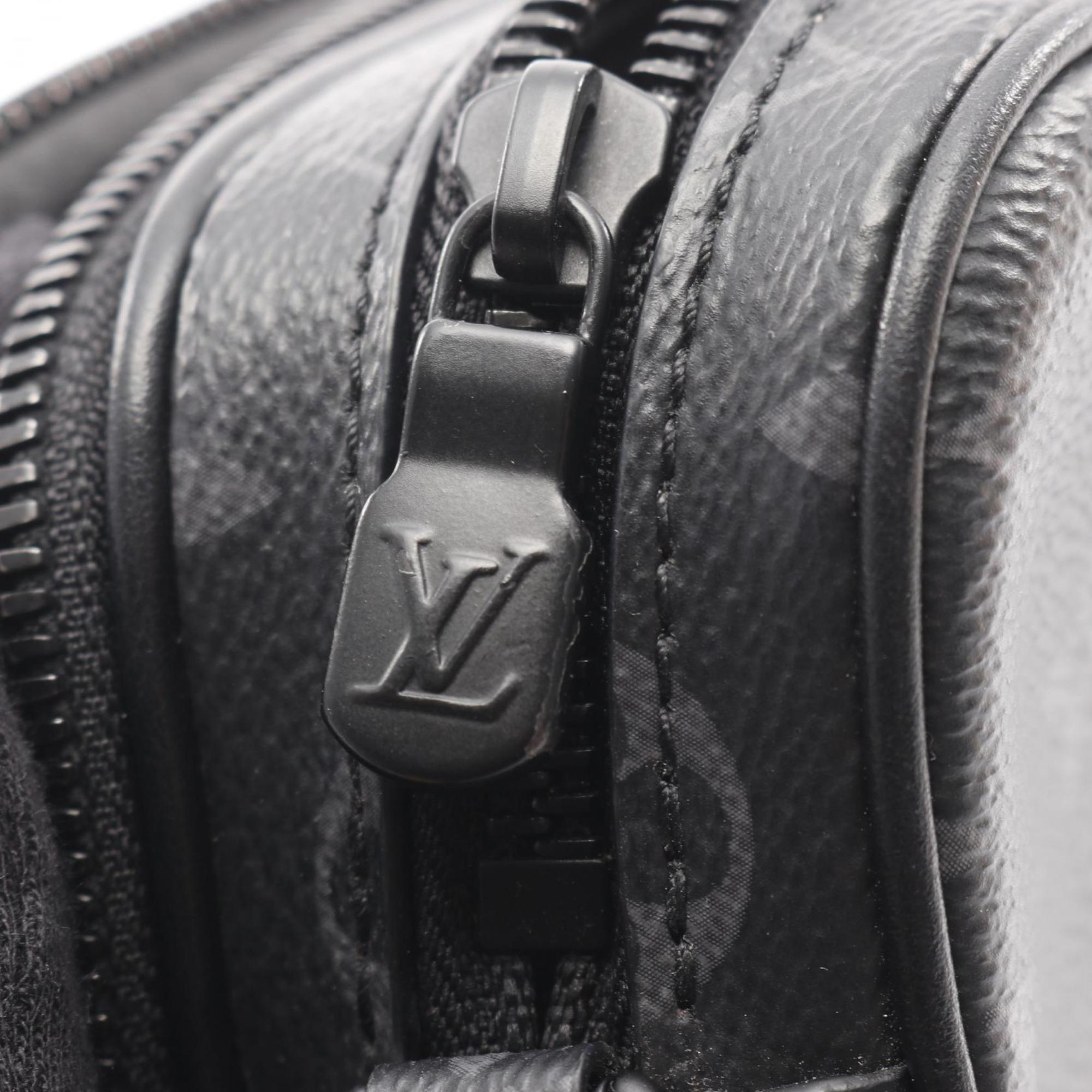 Louis Vuitton Black Coated Canvas Shoulder Bag (Pre-Owned)