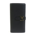 Louis Vuitton Black Leather Long Wallet (Bi-Fold) (Pre-Owned)