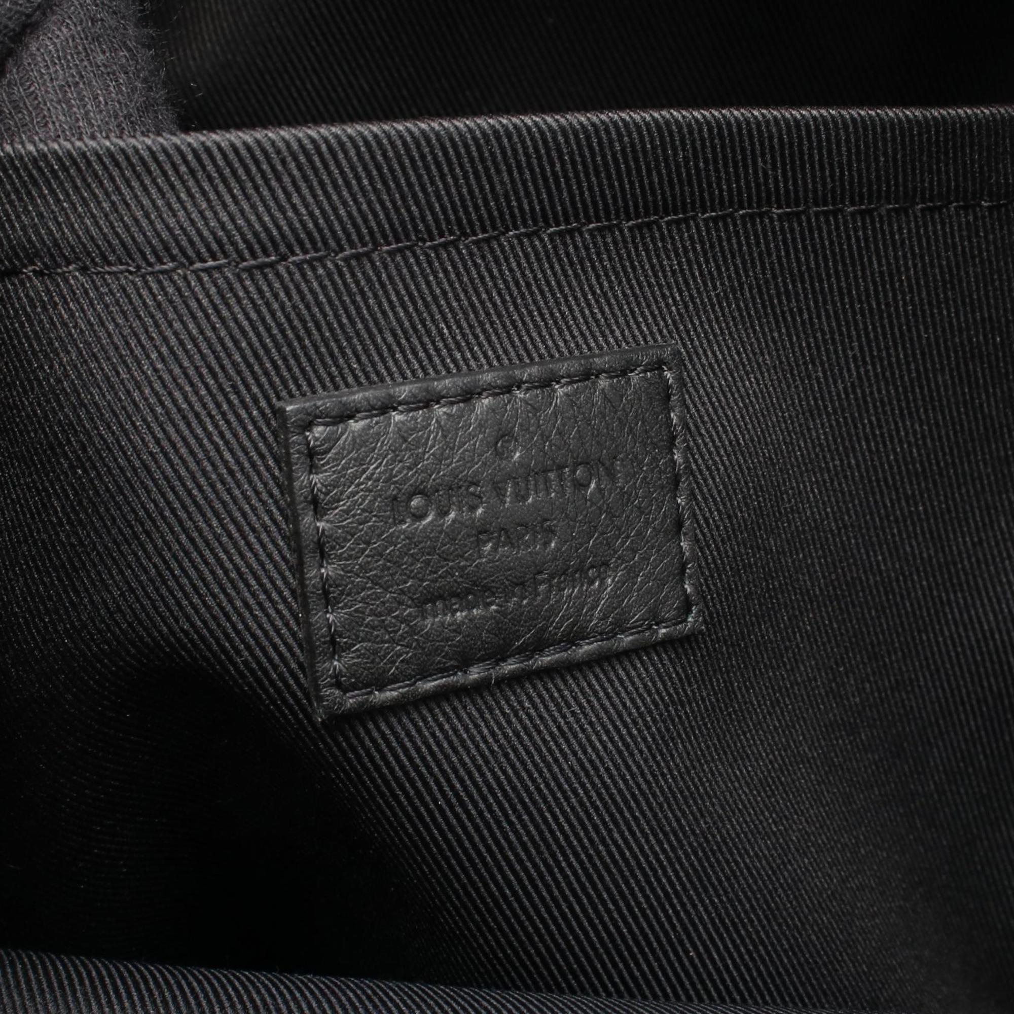 Louis Vuitton Black Brown Pvc Coated Canvas Leather Backpack (Pre-Owned)