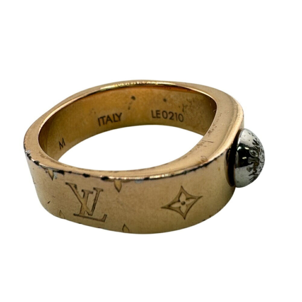 Louis Vuitton Pink Gold Metal Band Ring (Pre-Owned)