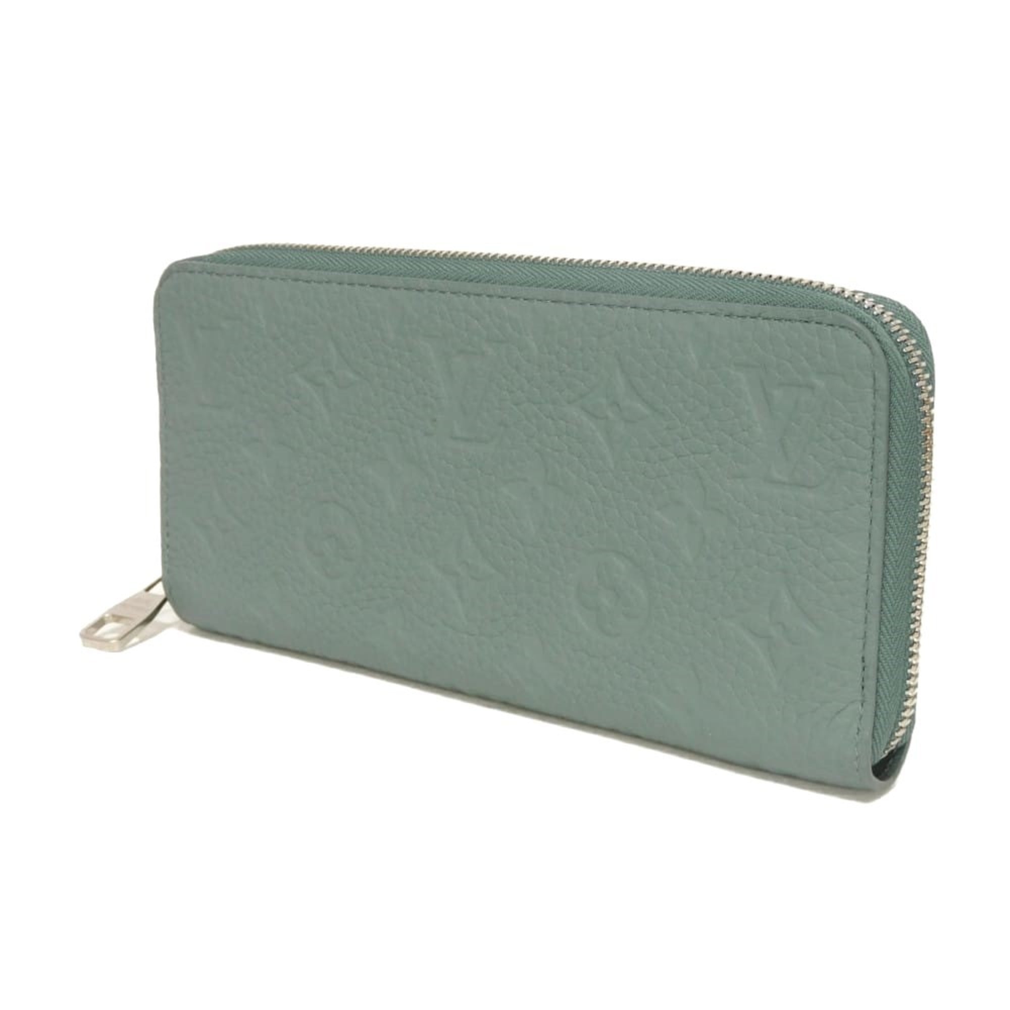 Louis Vuitton Green Leather Long Wallet (Bi-Fold) (Pre-Owned)