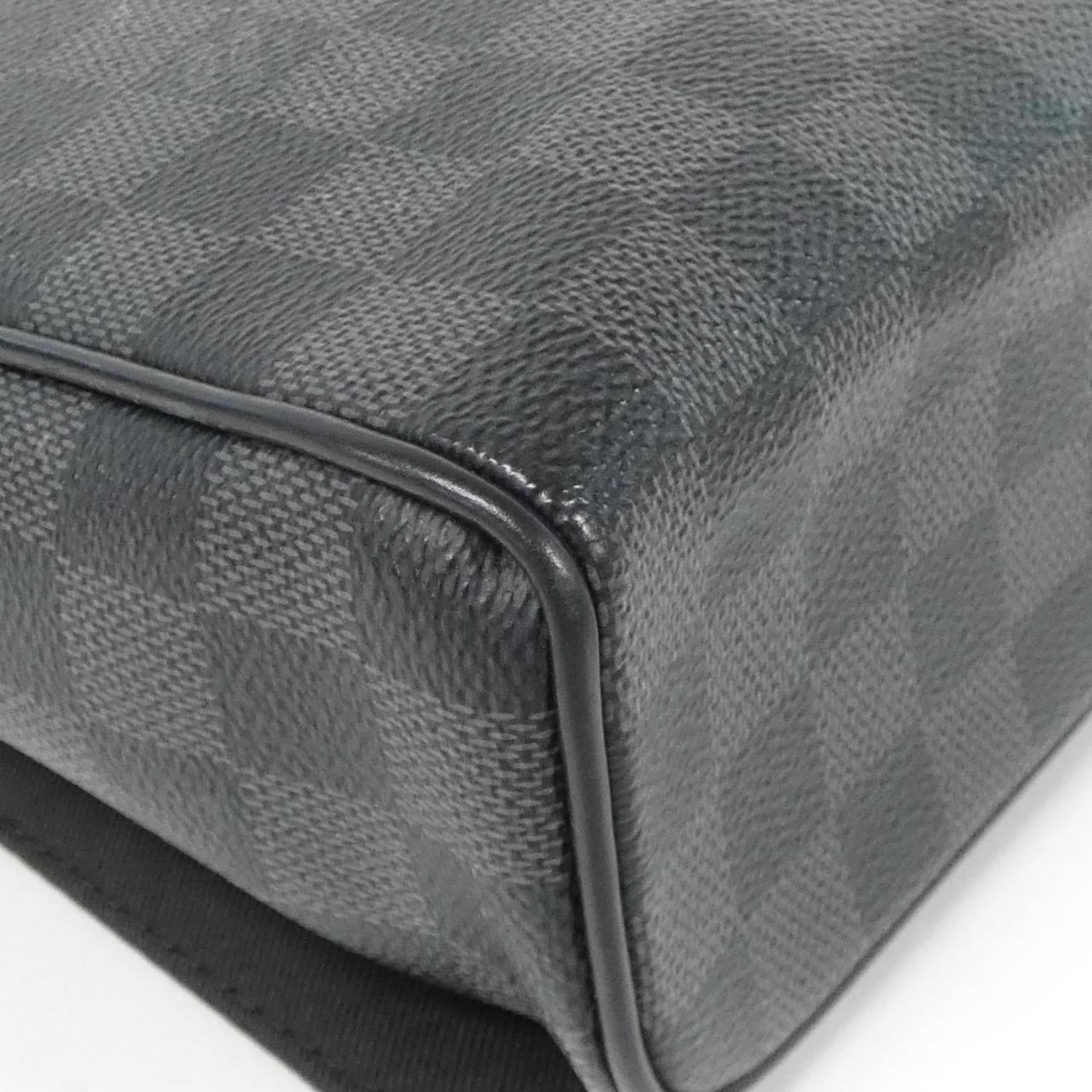 Louis Vuitton Dark Gray Graphite Coated Canvas Shoulder Bag (Pre-Owned)