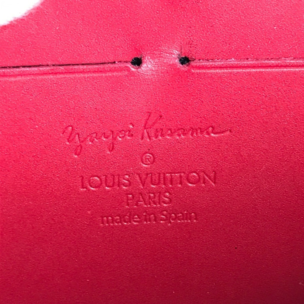 Louis Vuitton Red Color White Patent Leather Long Wallet (Bi-Fold) (Pre-Owned)