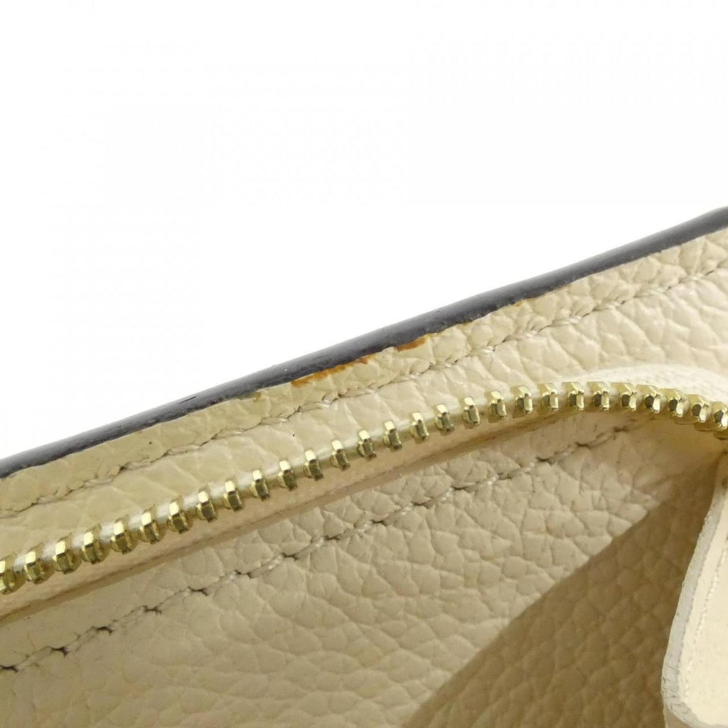 Louis Vuitton Monogram Empreinte Beige Leather Wallet (Tri-Fold) (Pre-Owned)