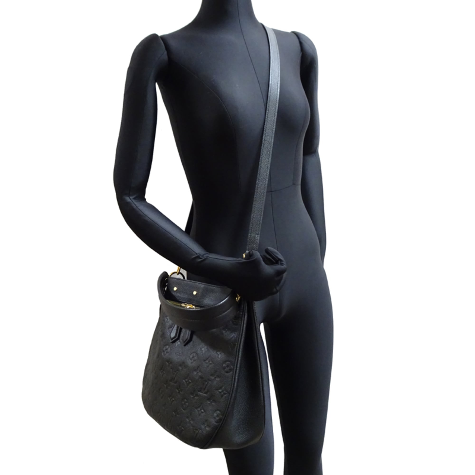 Louis Vuitton Black Noir Monogram Empreinte Shoulder Bag (Pre-Owned)