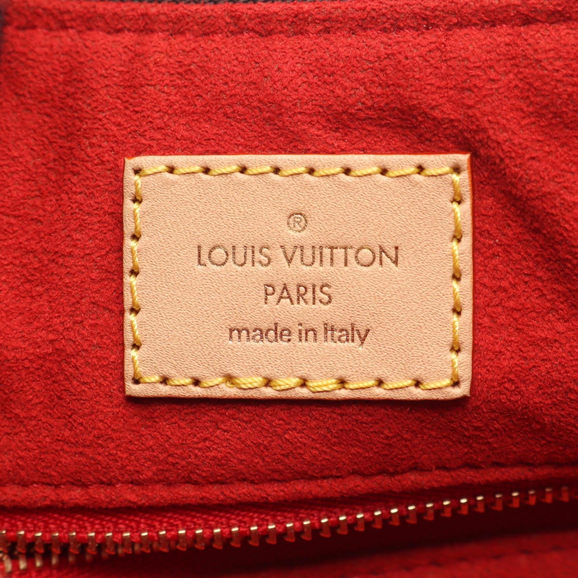 Louis Vuitton Brown Coated Canvas Leather Shoulder Bag (Pre-Owned)