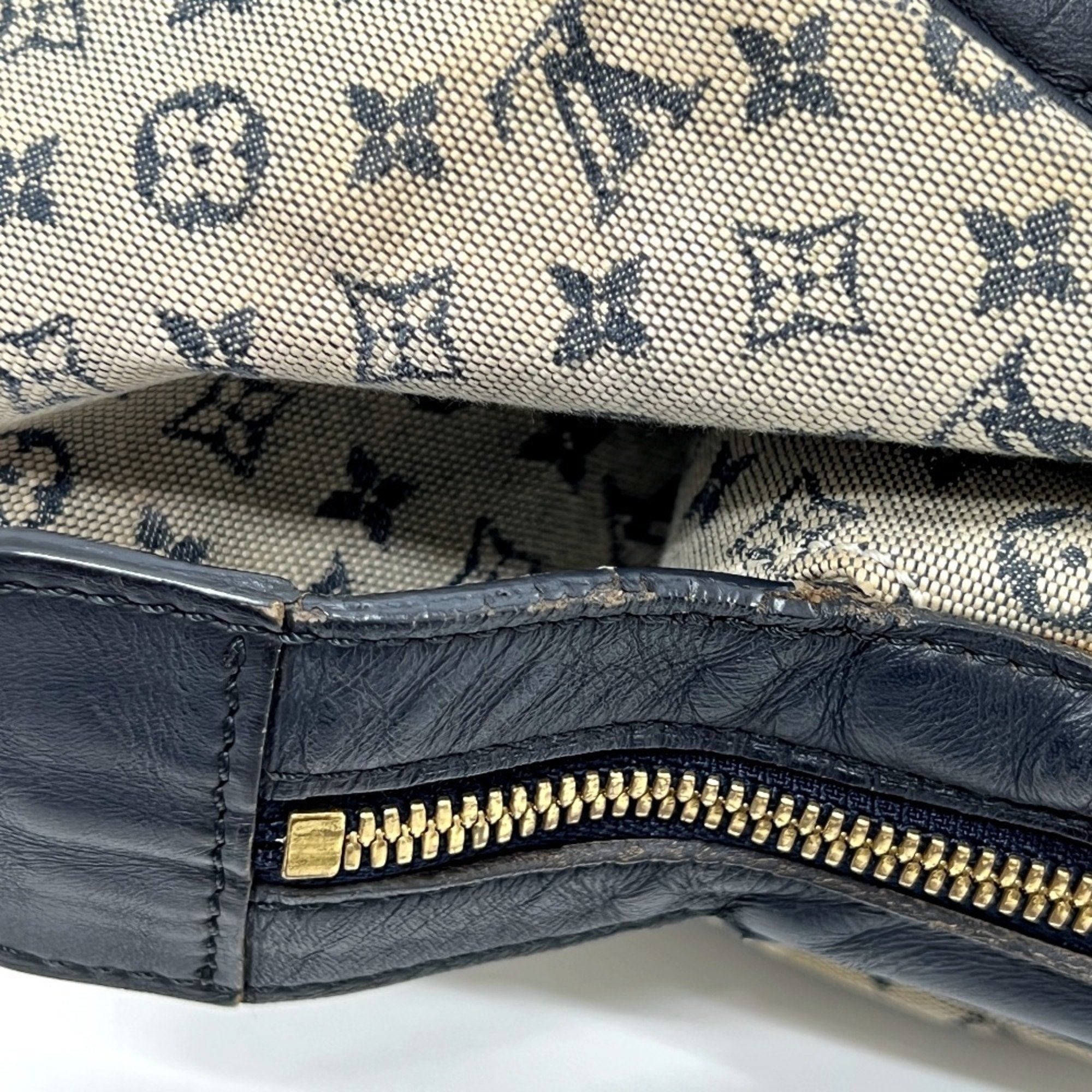 Louis Vuitton Galle Monogram Navy Monogram Mini Boston Bag Handbag (Pre-Owned)